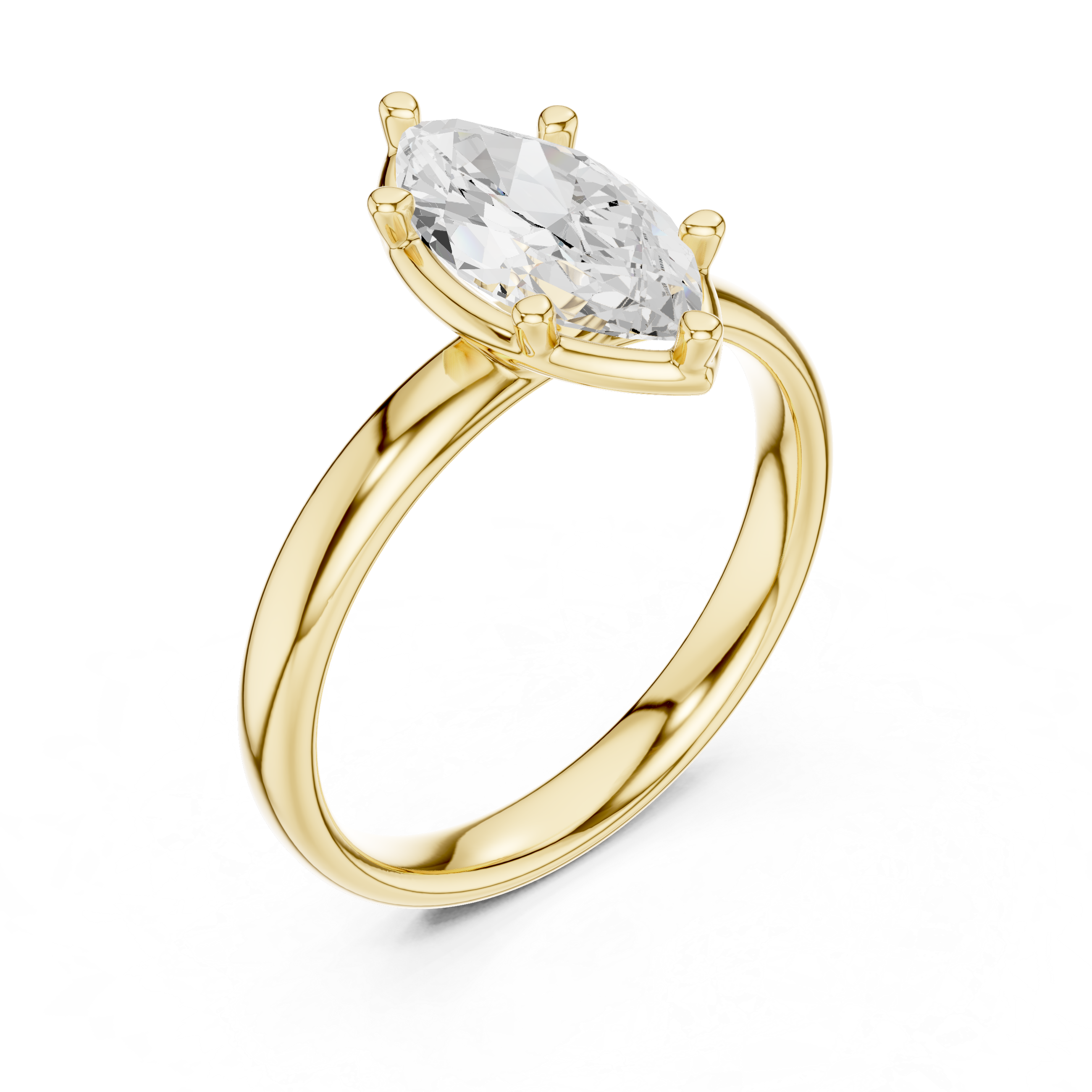 Marquise Cut Solitaire Lab-Grown Diamond Ring | Rose Gold | IGI Certified | Kiashaa Jewellery