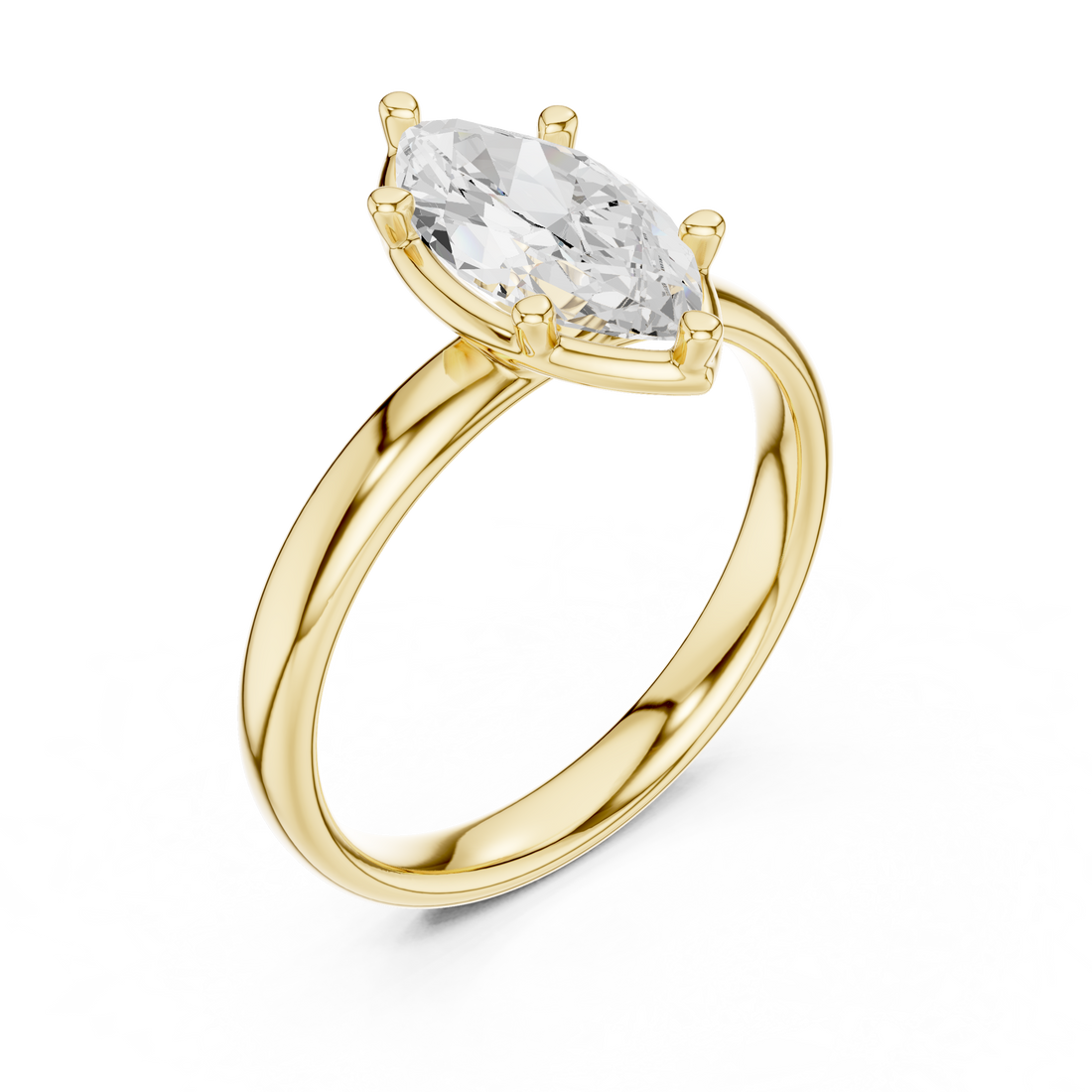 Marquise Cut Solitaire Lab-Grown Diamond Ring | Rose Gold | IGI Certified | Kiashaa Jewellery