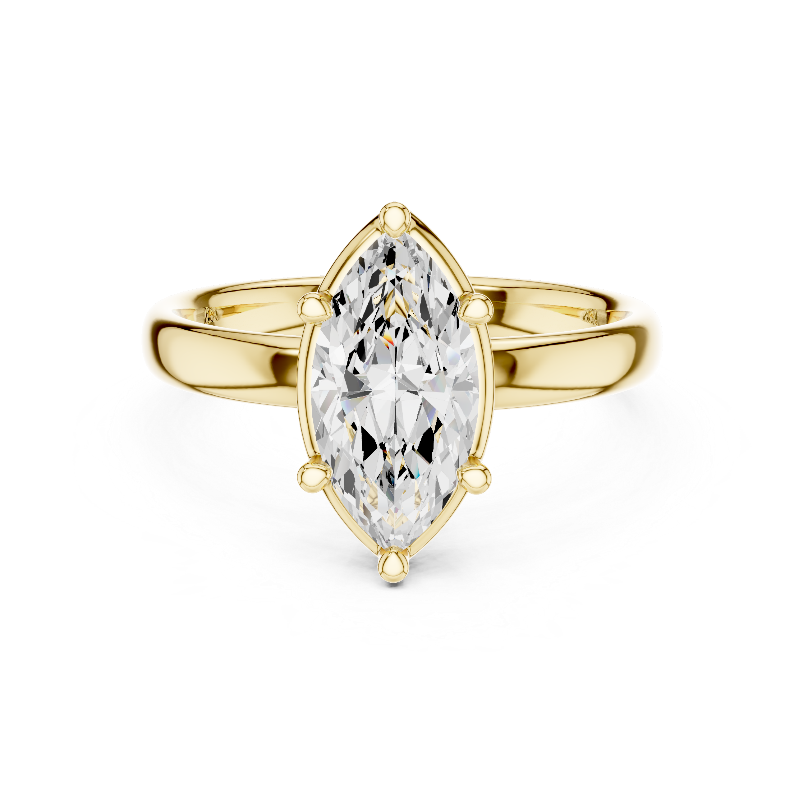 Marquise Cut Solitaire Lab-Grown Diamond Ring | Rose Gold | IGI Certified | Kiashaa Jewellery