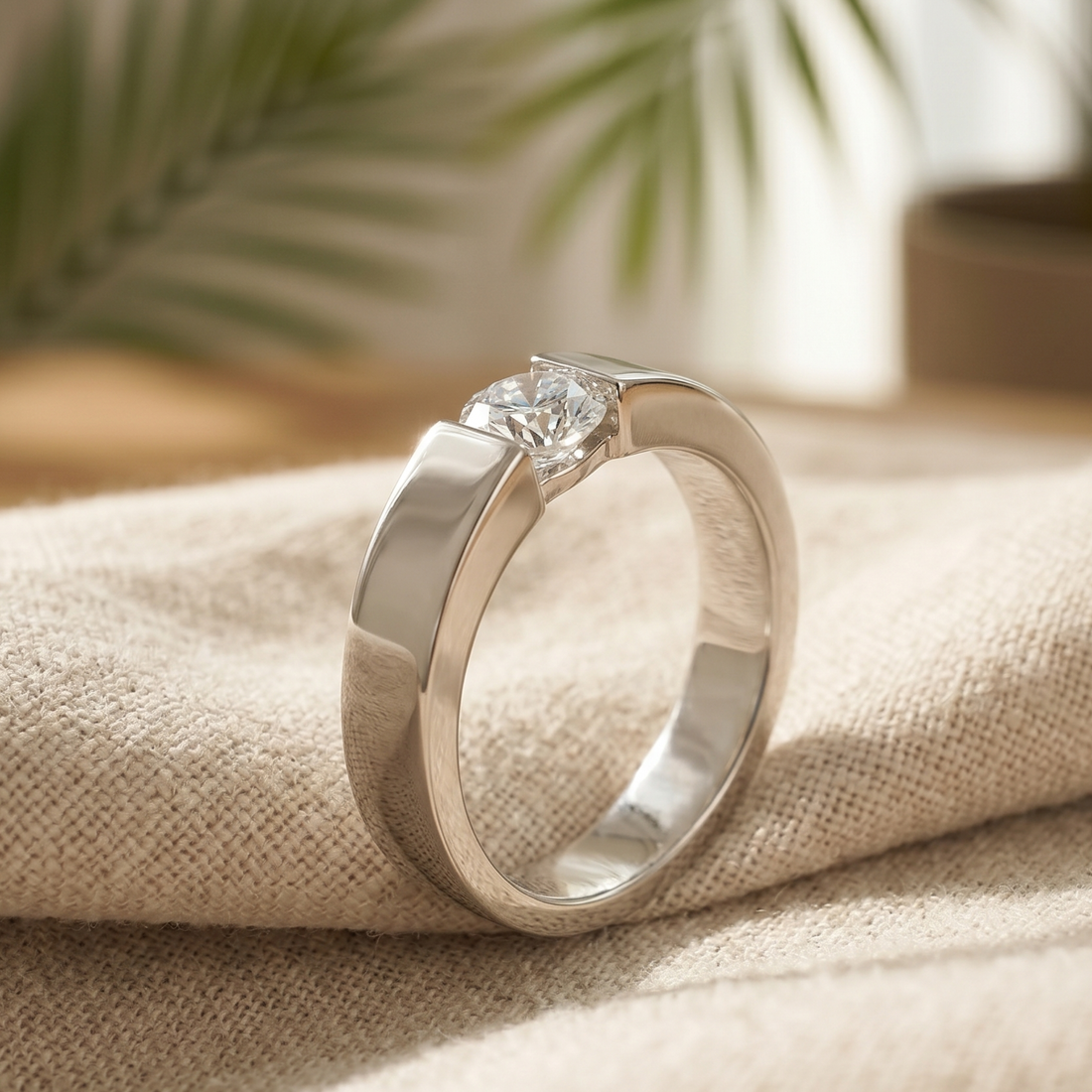 Aurelius 1 CT Round Diamond Men’s Ring in 9K, 14K & 18K Gold