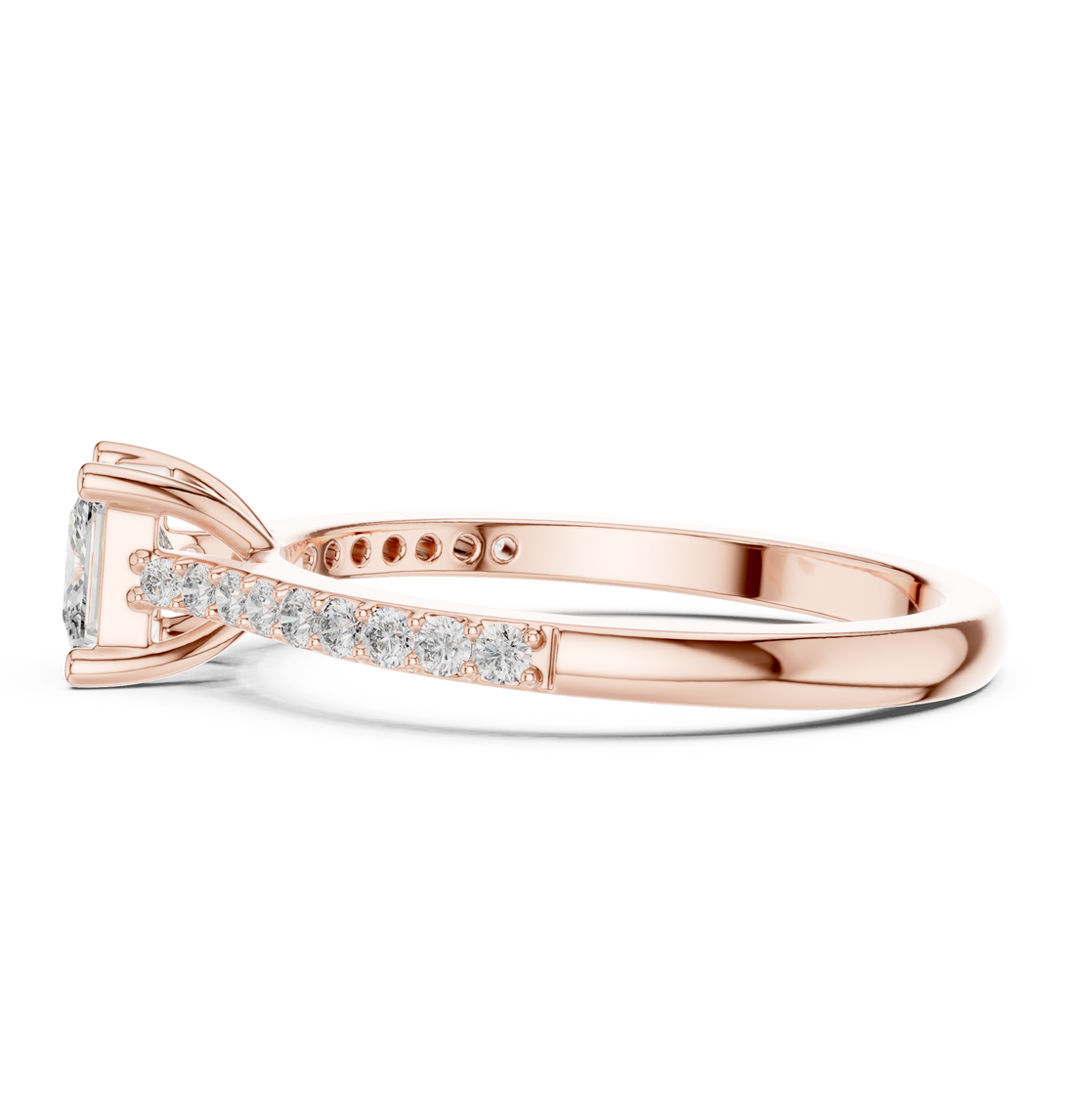 IGI Certified Lab-Grown Diamond Solitaire Engagement Ring | 14K & 18K Rose Gold | Kiashaa Jewellery