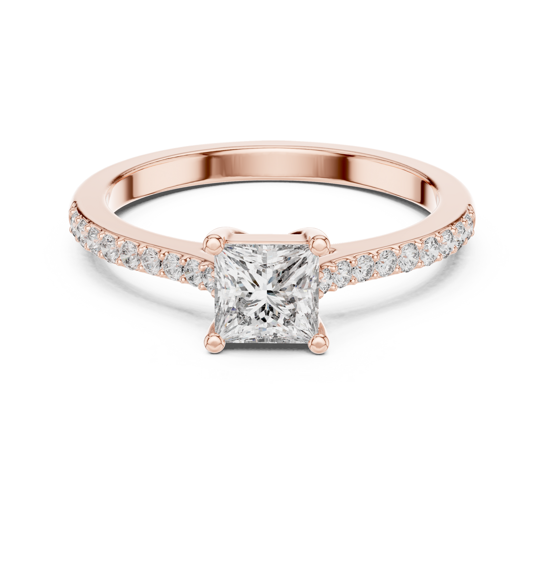 IGI Certified Lab-Grown Diamond Solitaire Engagement Ring | 14K & 18K Rose Gold | Kiashaa Jewellery