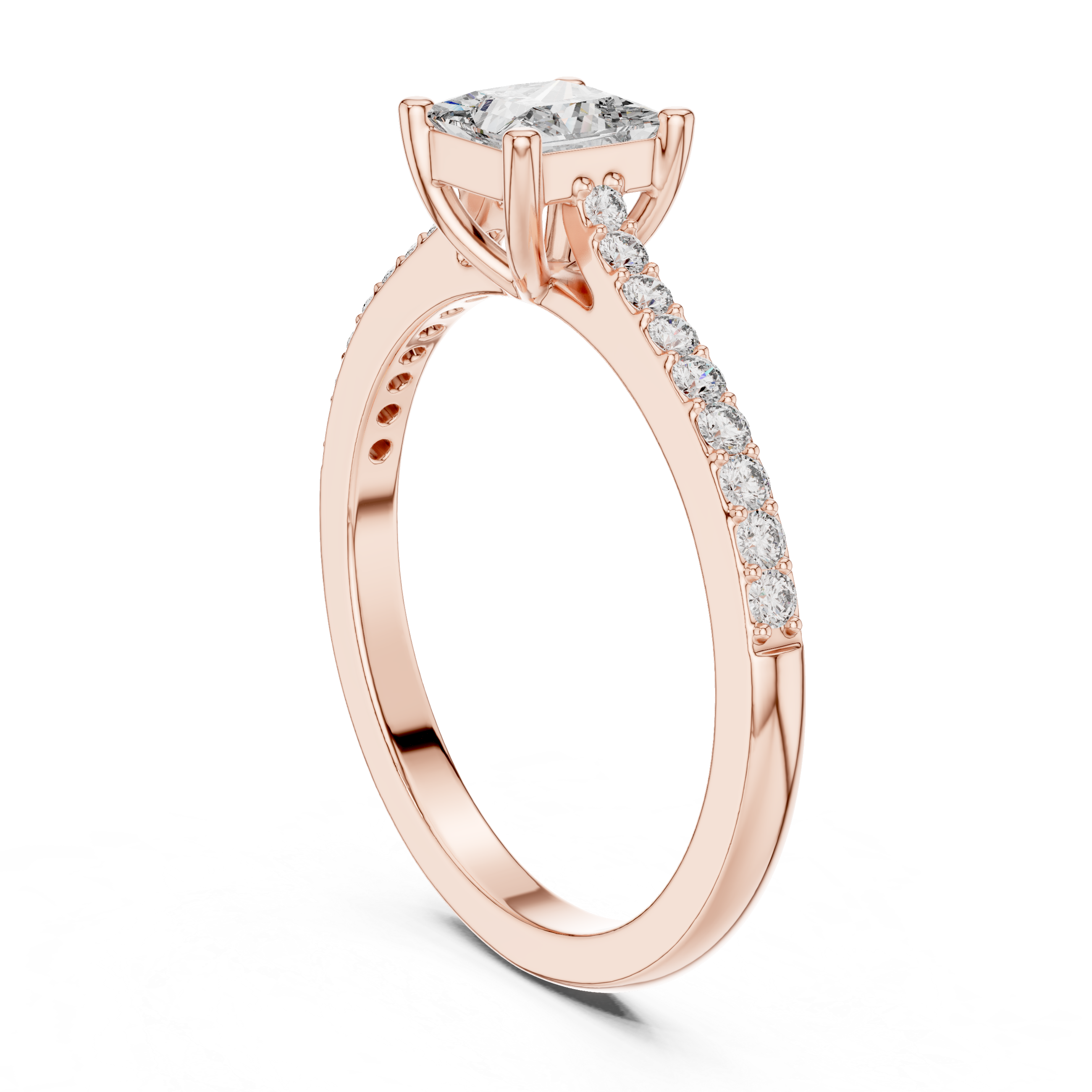IGI Certified Lab-Grown Diamond Solitaire Engagement Ring | 14K & 18K Rose Gold | Kiashaa Jewellery