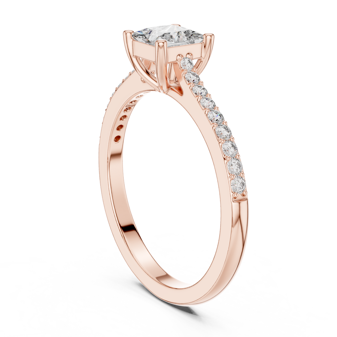 IGI Certified Lab-Grown Diamond Solitaire Engagement Ring | 14K & 18K Rose Gold | Kiashaa Jewellery