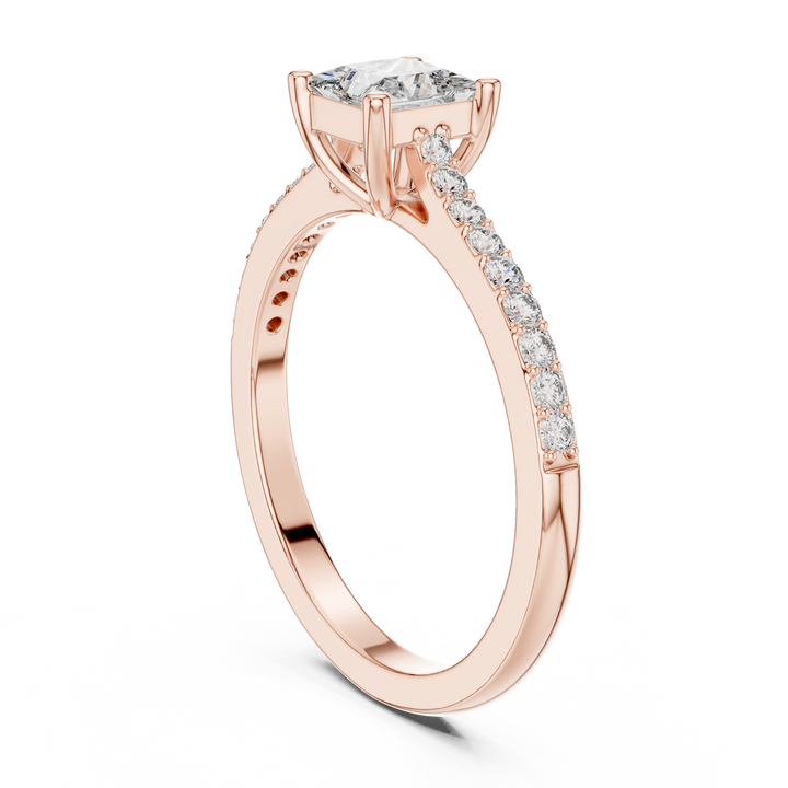 IGI Certified Lab-Grown Diamond Solitaire Engagement Ring | 14K & 18K Rose Gold | Kiashaa Jewellery