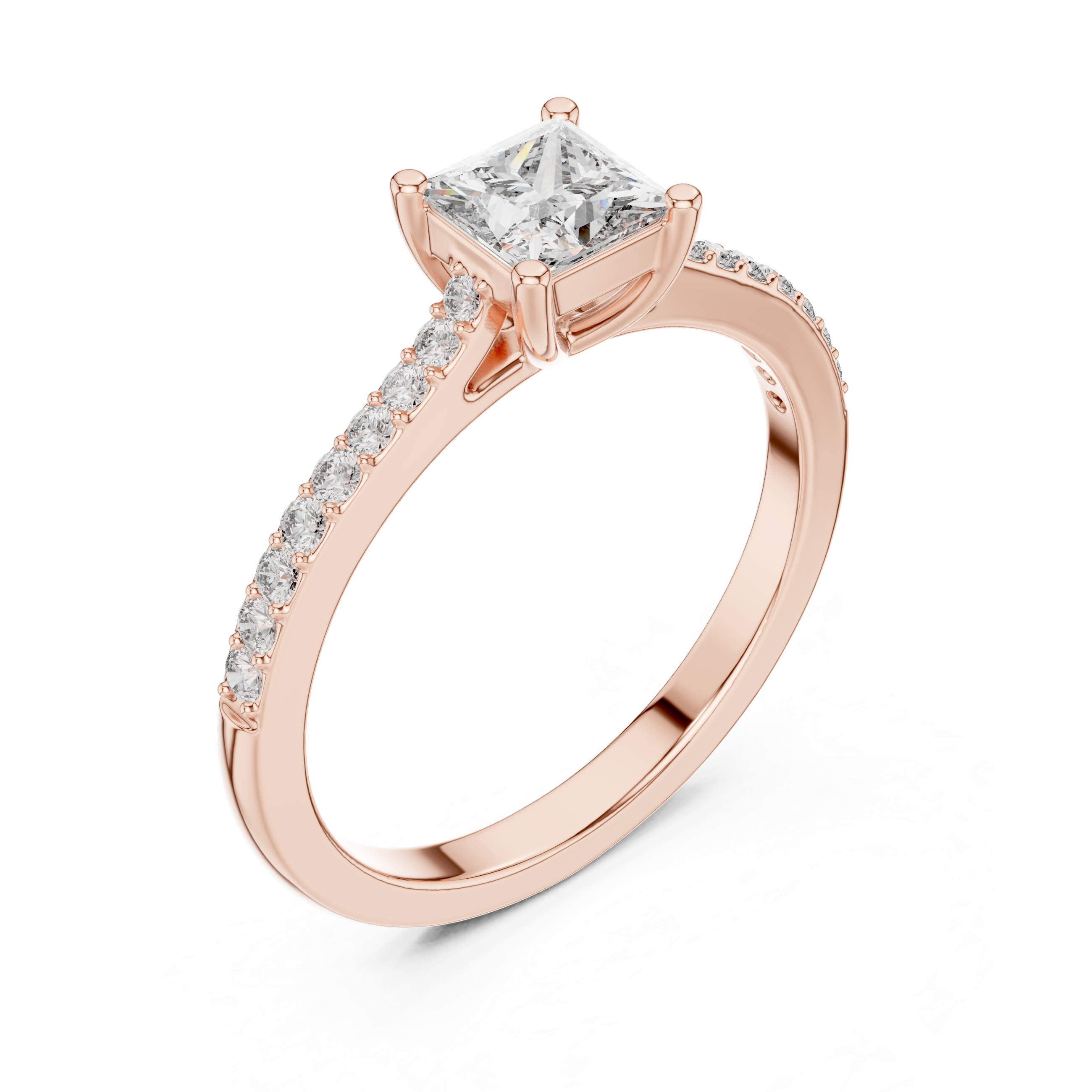 IGI Certified Lab-Grown Diamond Solitaire Engagement Ring | 14K & 18K Rose Gold | Kiashaa Jewellery