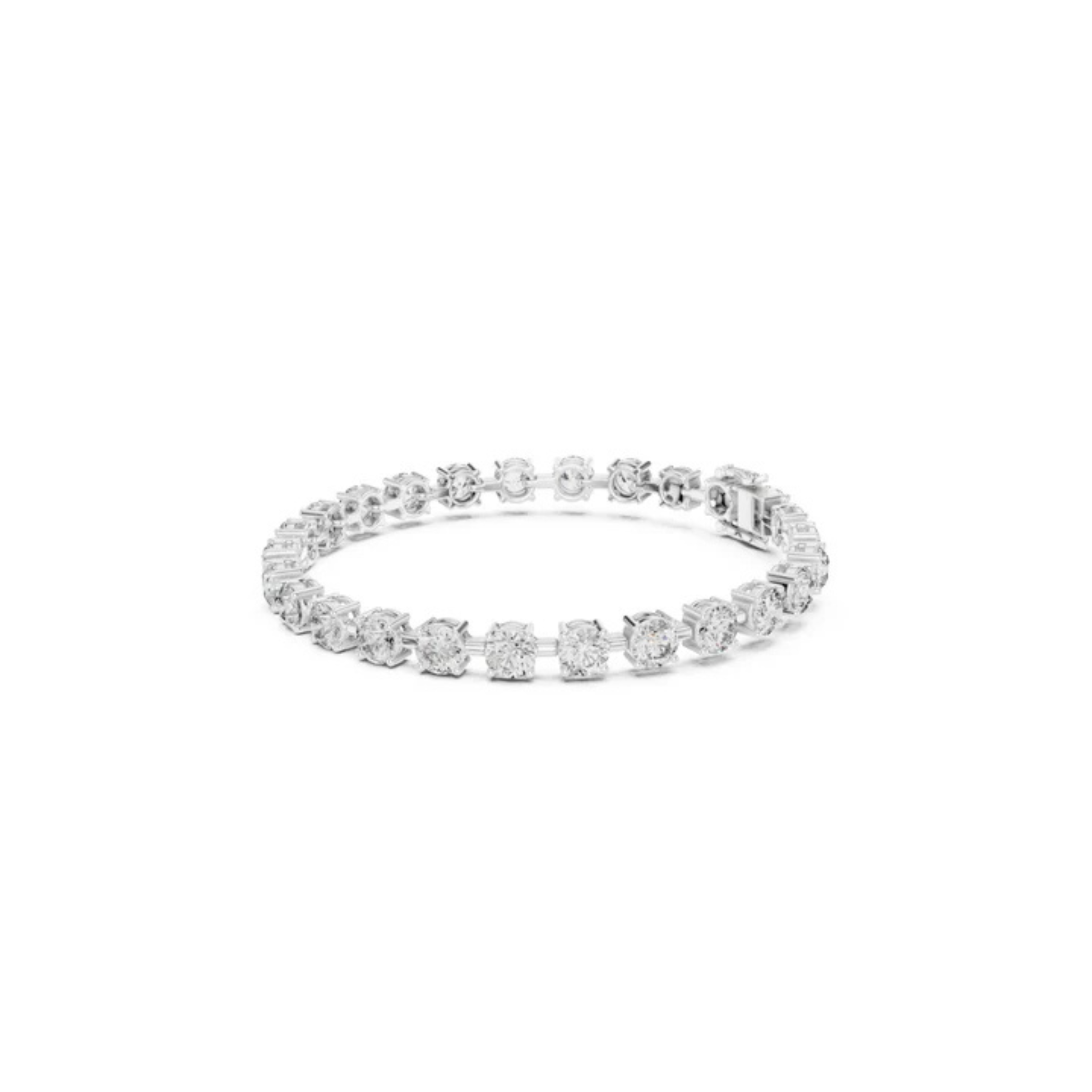 Elegant round diamond tennis bracelet with 21 matched stones for bridal gifting by Kiashaa Jewellery
