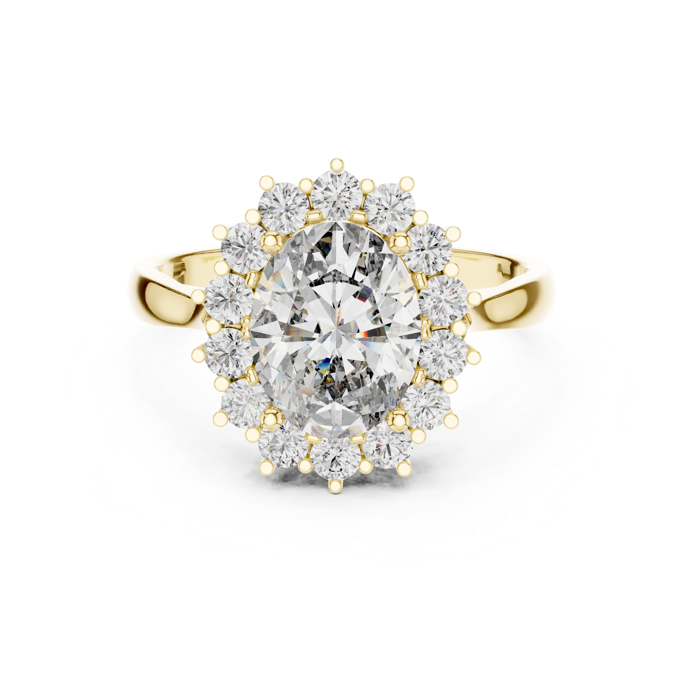 IGI Certified Lab-Grown Diamond Halo Engagement Ring | 14K  18K Gold | Kiashaa Jewellery