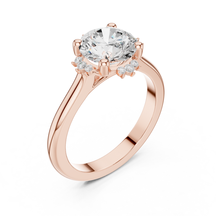 IGI Certified Solitaire Lab-Grown Diamond Engagement Ring | 14K & 18K Rose Gold | Kiashaa Jewellery
