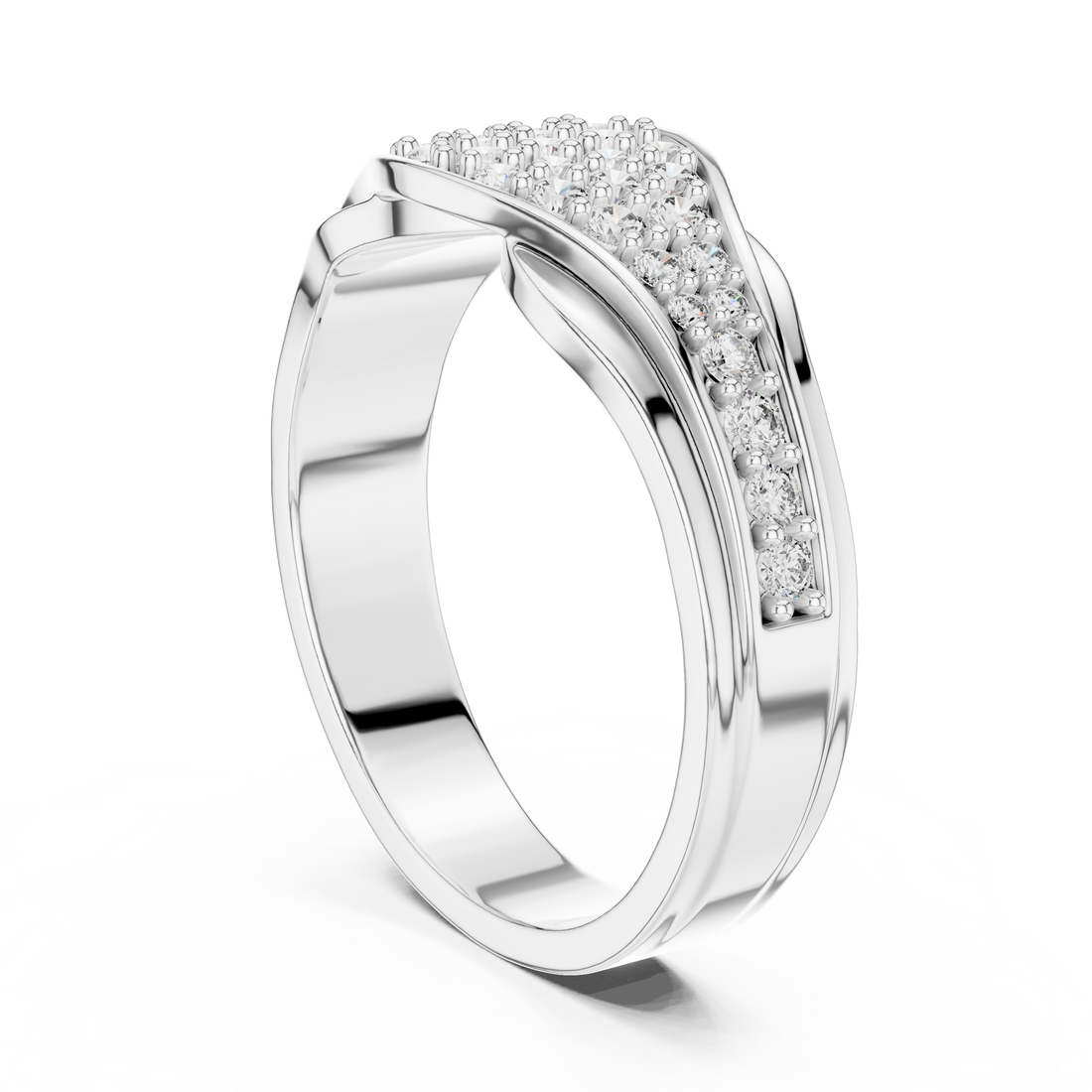 IGI Certified Lab-Grown Diamond Designer Rose Gold Ring | 14K & 18K Gold | Kiashaa Jewellery