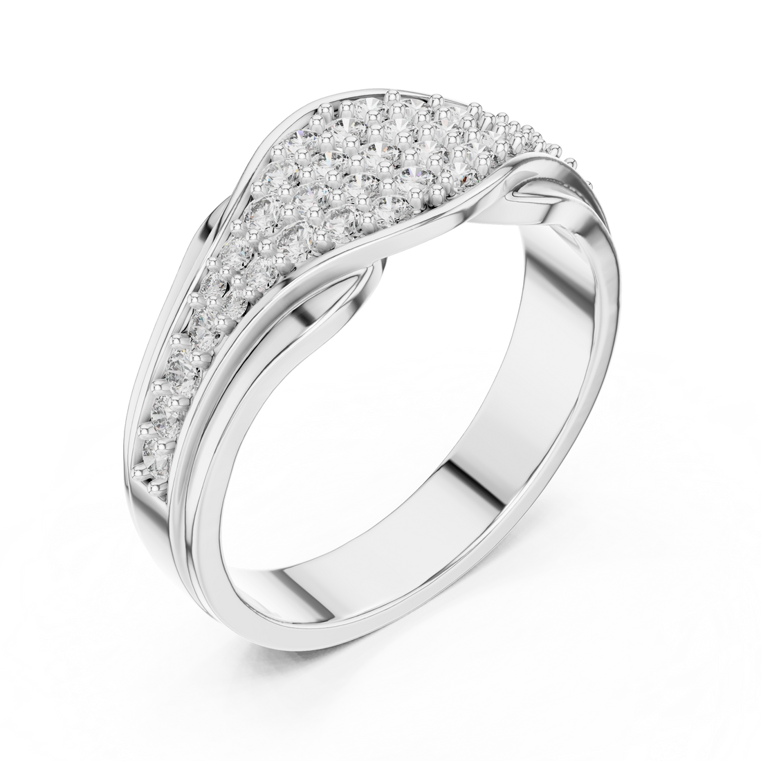IGI Certified Lab-Grown Diamond Designer Rose Gold Ring | 14K & 18K Gold | Kiashaa Jewellery