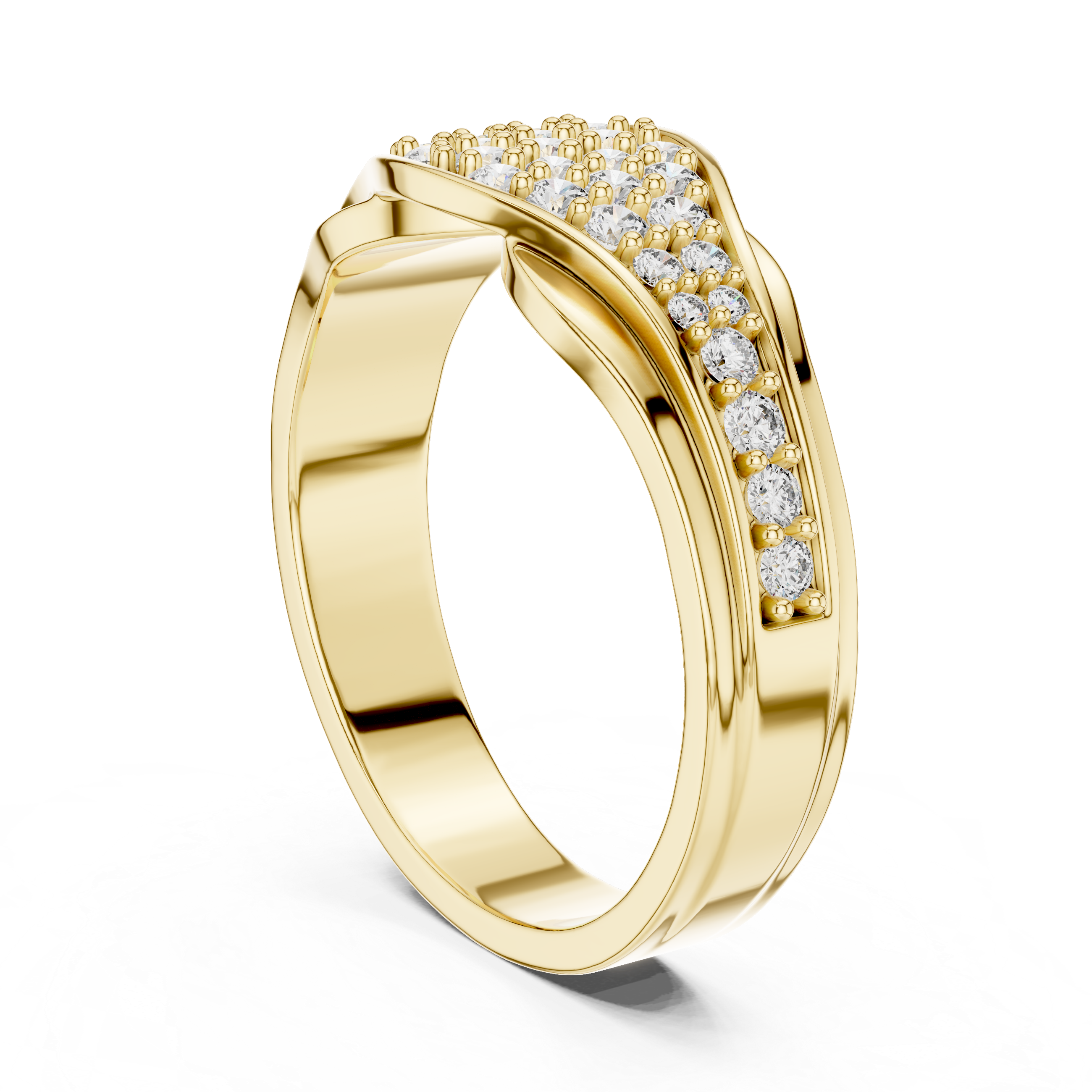 IGI Certified Lab-Grown Diamond Designer Rose Gold Ring | 14K & 18K Gold | Kiashaa Jewellery