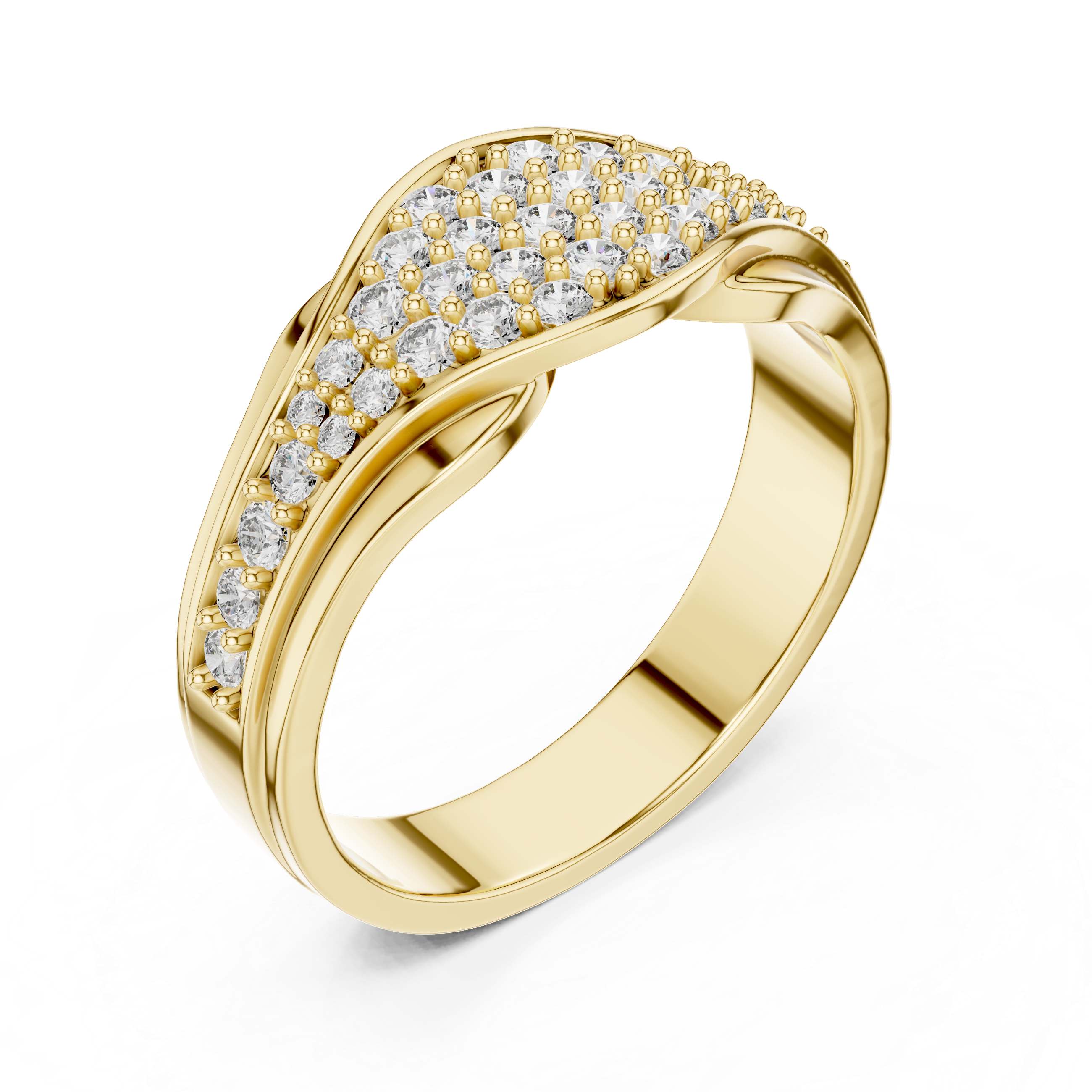 IGI Certified Lab-Grown Diamond Designer Rose Gold Ring | 14K & 18K Gold | Kiashaa Jewellery