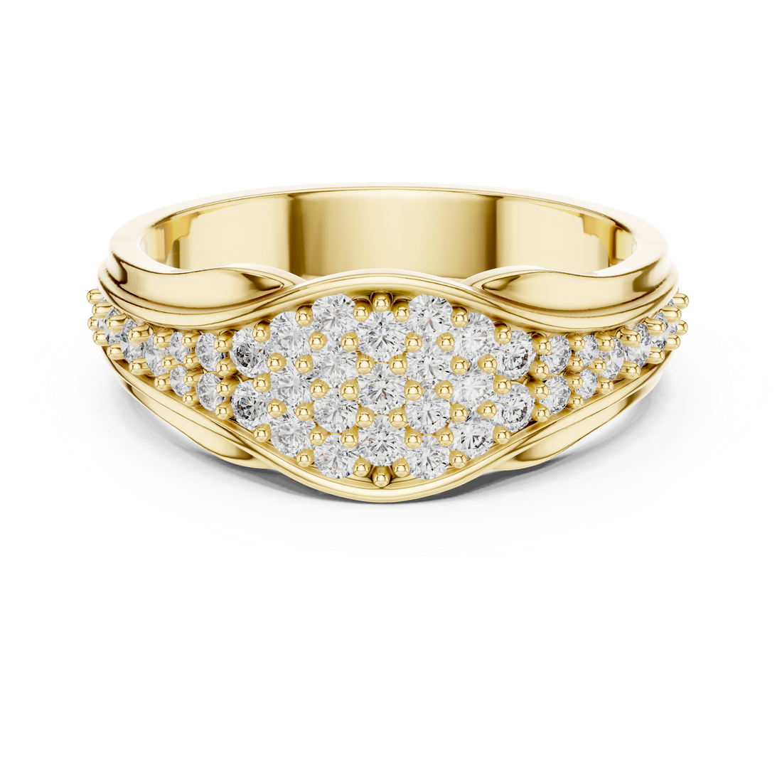 IGI Certified Lab-Grown Diamond Designer Rose Gold Ring | 14K & 18K Gold | Kiashaa Jewellery