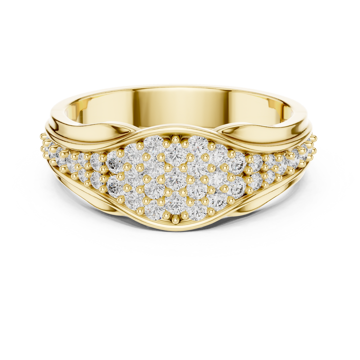 IGI Certified Lab-Grown Diamond Designer Rose Gold Ring | 14K & 18K Gold | Kiashaa Jewellery