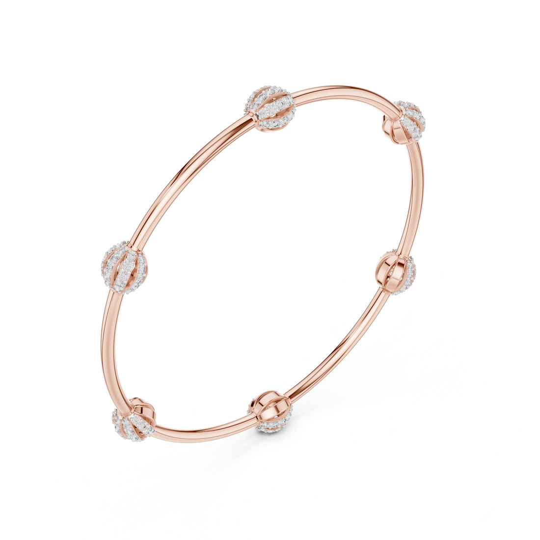 Minimalist Diamond Station Bracelet | 14K & 18K Gold | IGI Certified