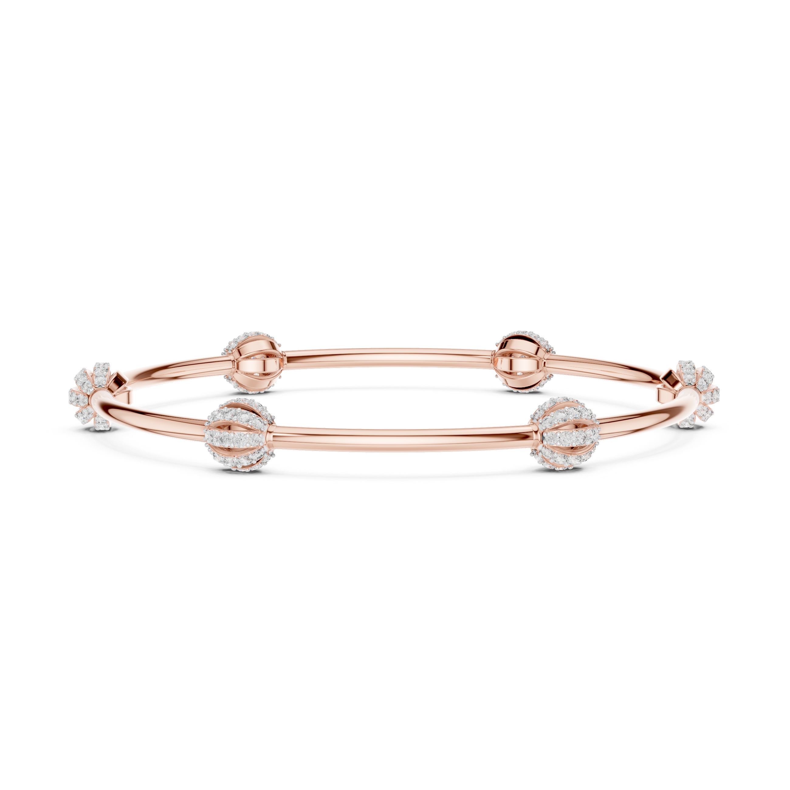 Minimalist Diamond Station Bracelet | 14K & 18K Gold | IGI Certified