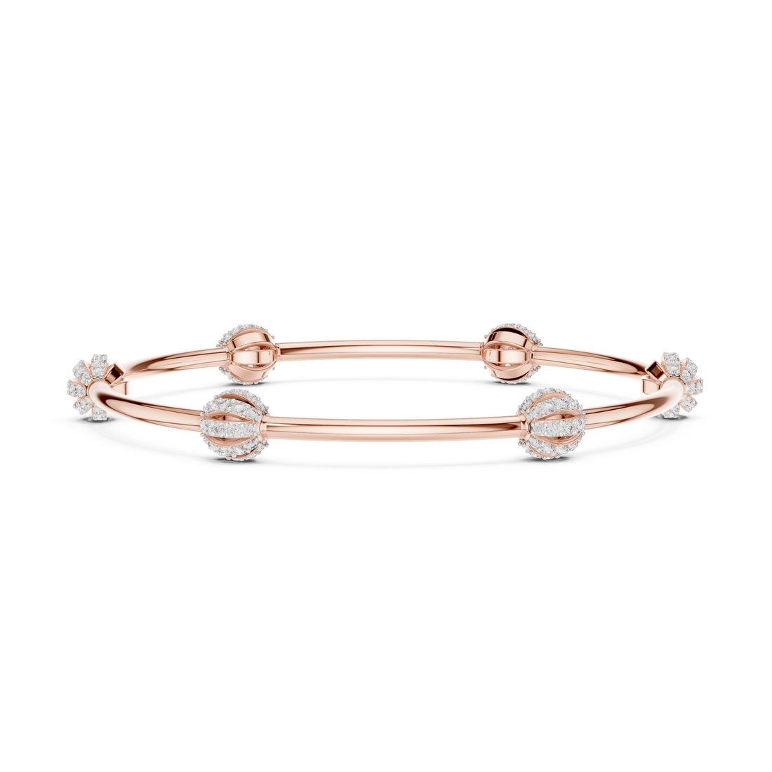 Minimalist Diamond Station Bracelet | 14K & 18K Gold | IGI Certified
