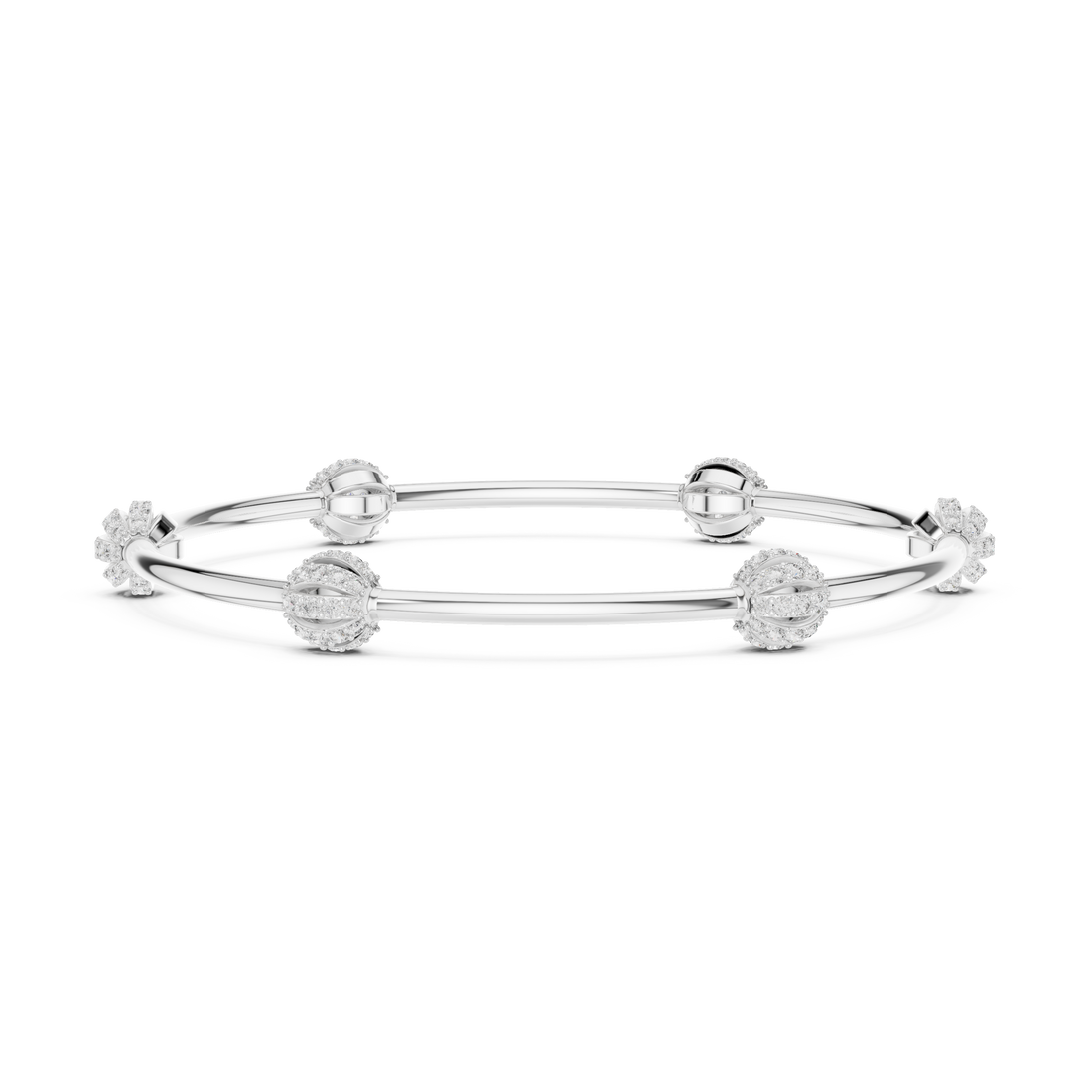 Minimalist Diamond Station Bracelet | 14K & 18K Gold | IGI Certified