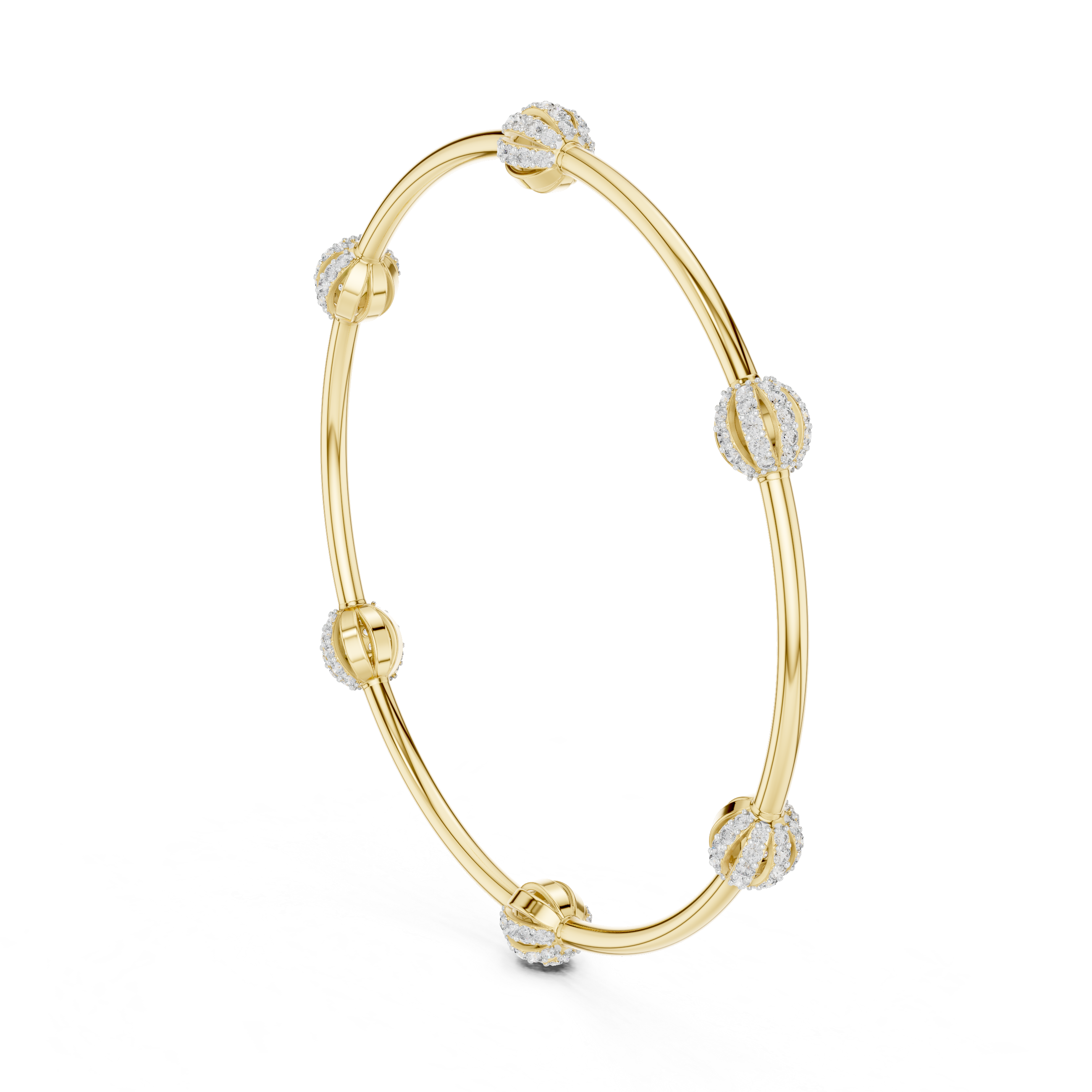 Minimalist Diamond Station Bracelet | 14K & 18K Gold | IGI Certified