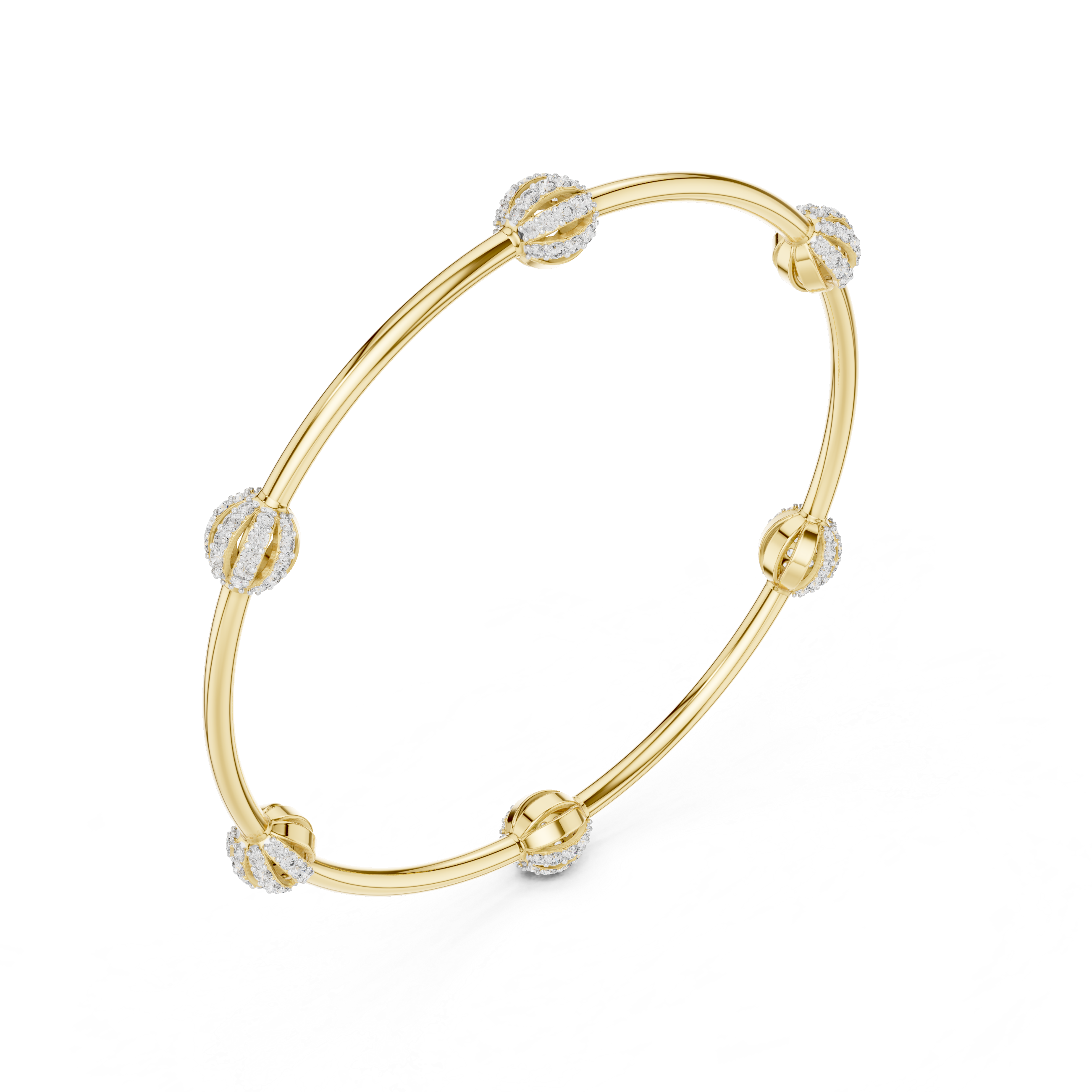 Minimalist Diamond Station Bracelet | 14K & 18K Gold | IGI Certified