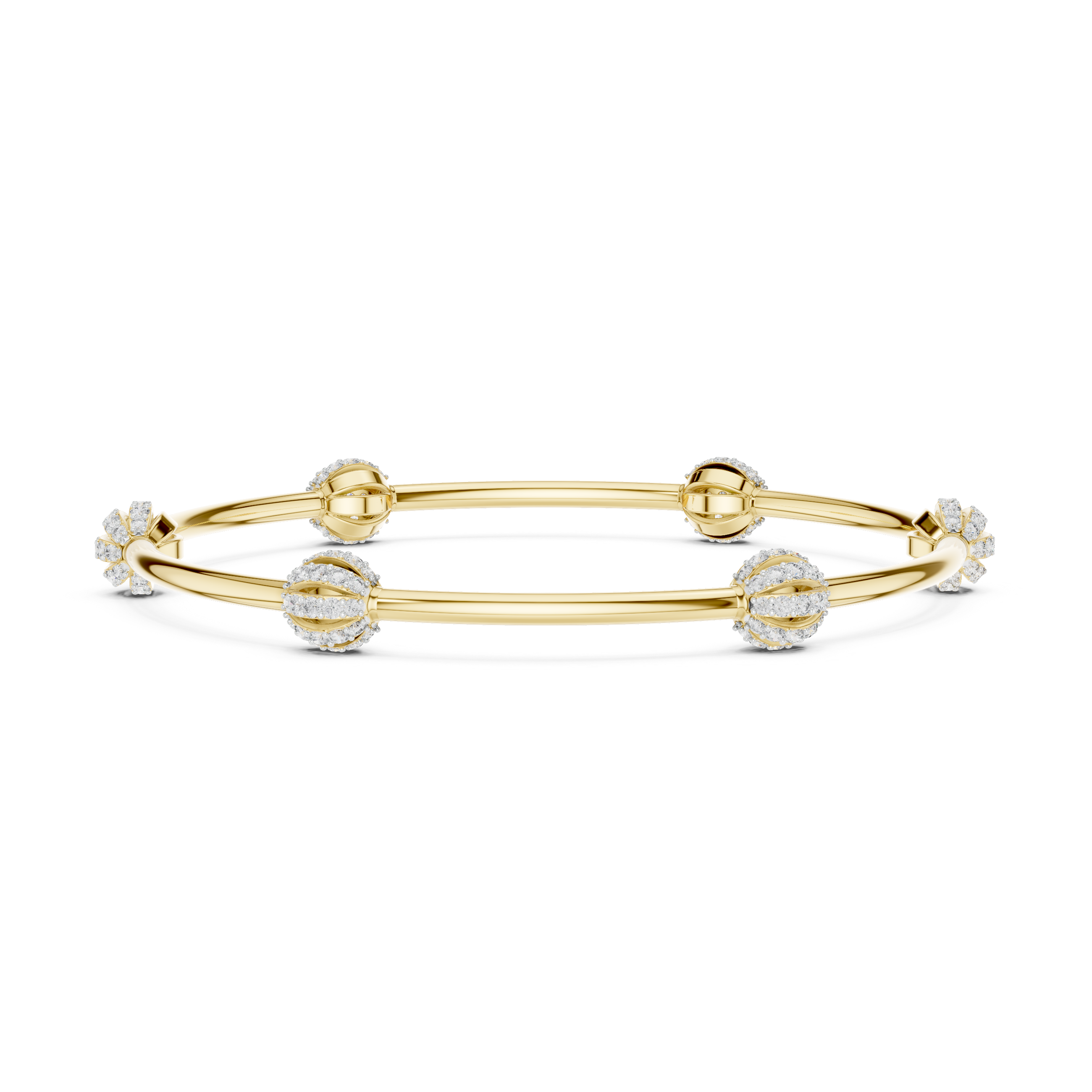 Minimalist Diamond Station Bracelet | 14K & 18K Gold | IGI Certified