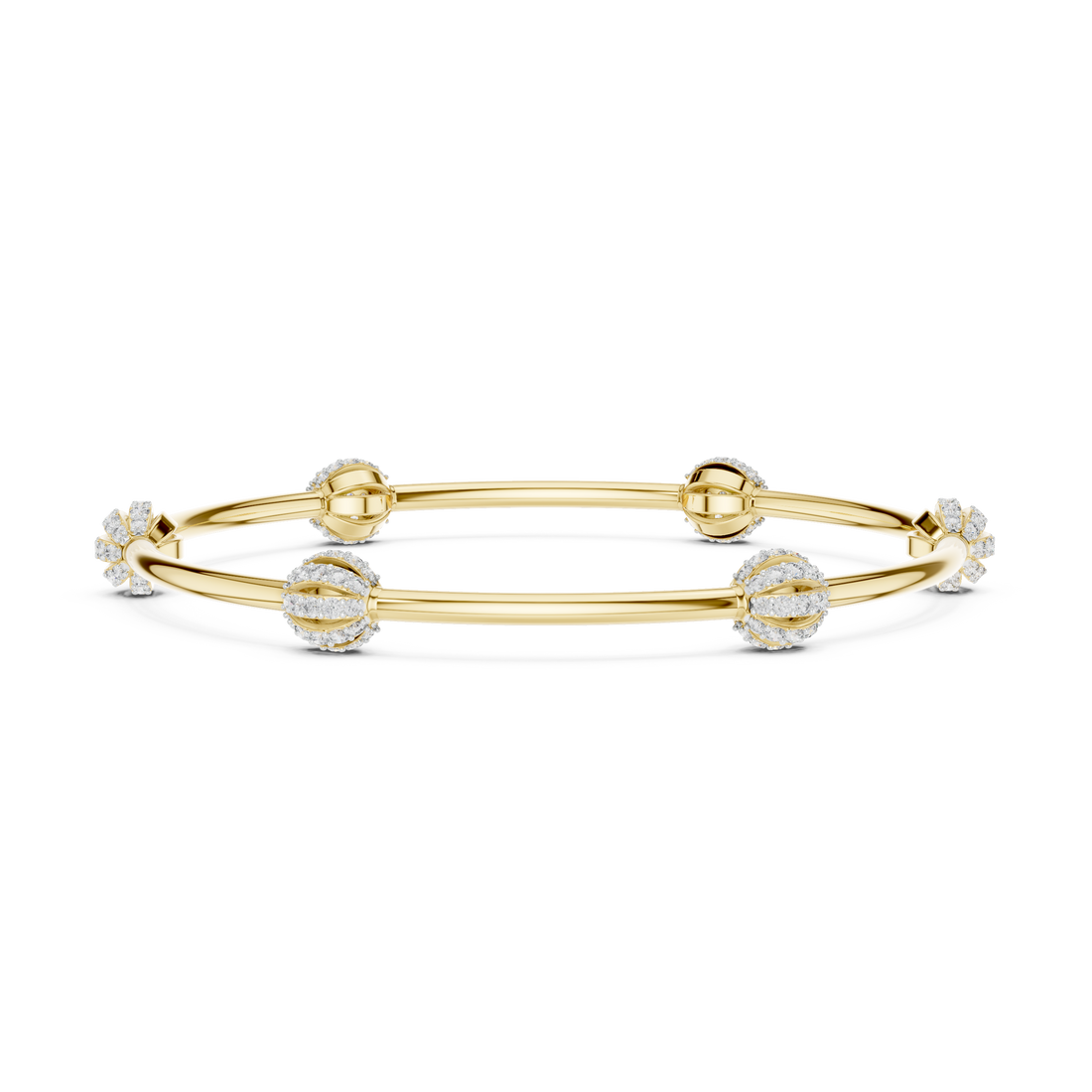 Minimalist Diamond Station Bracelet | 14K & 18K Gold | IGI Certified