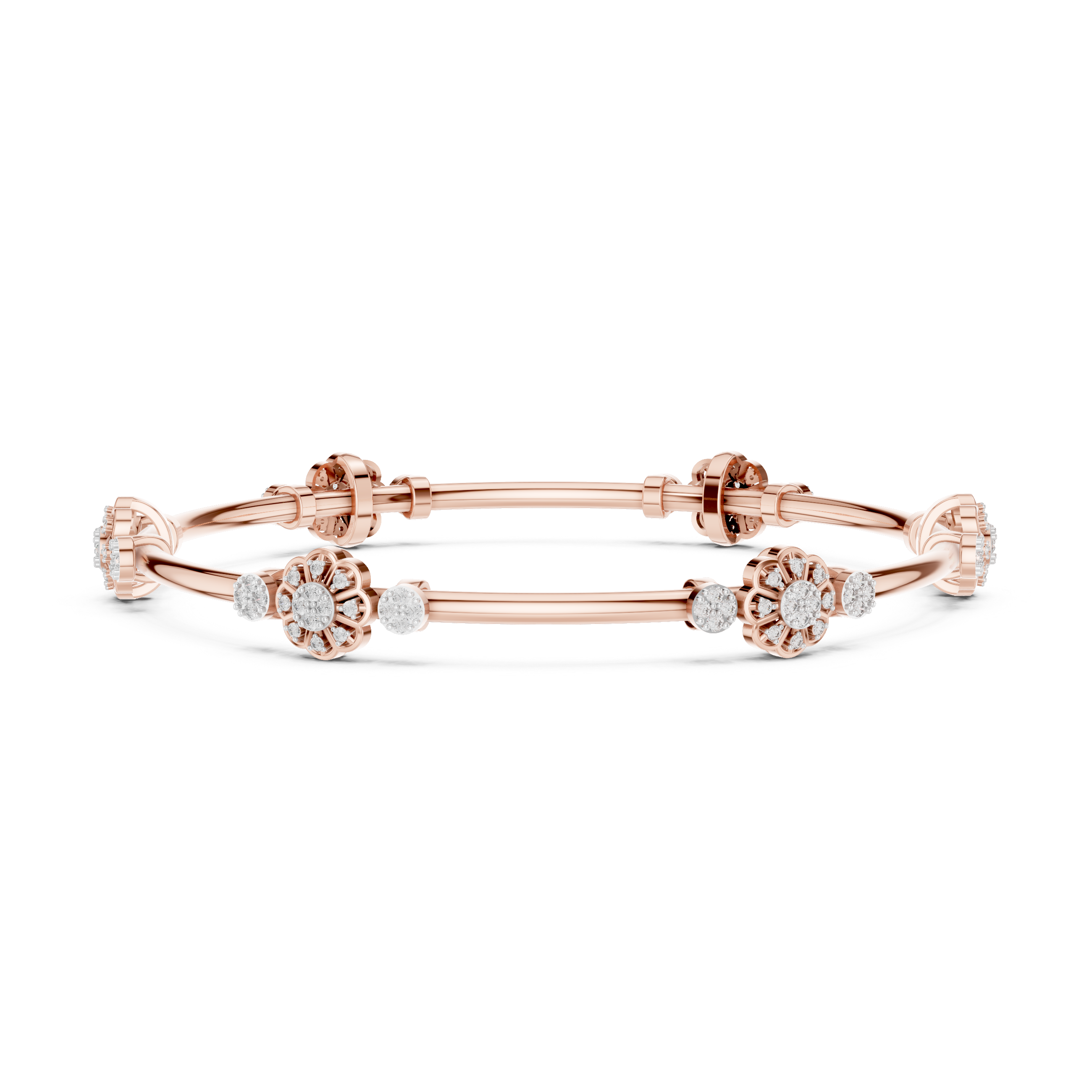 Floral Diamond Bracelet | 14K & 18K Gold | IGI Certified