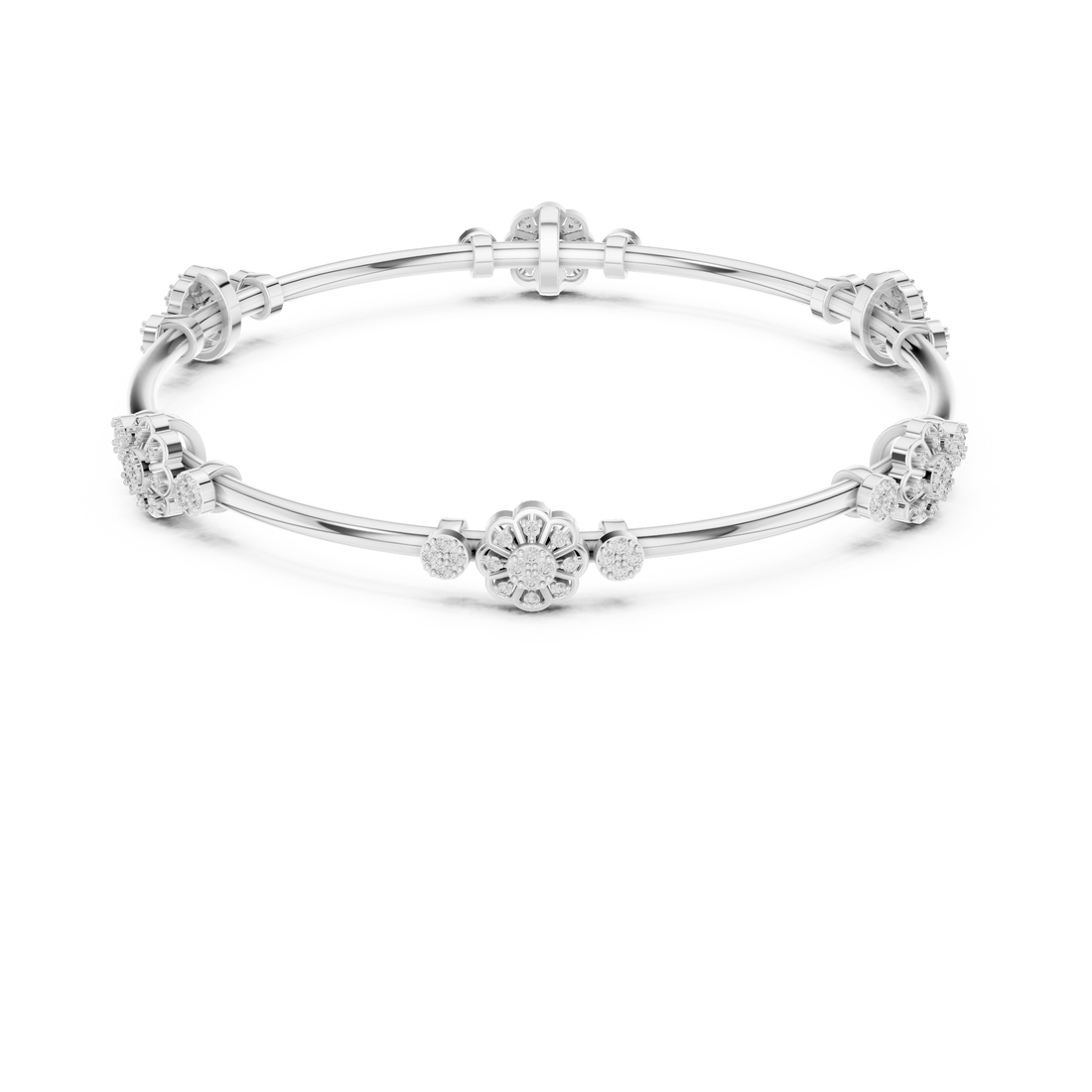 Floral Diamond Bracelet | 14K & 18K Gold | IGI Certified