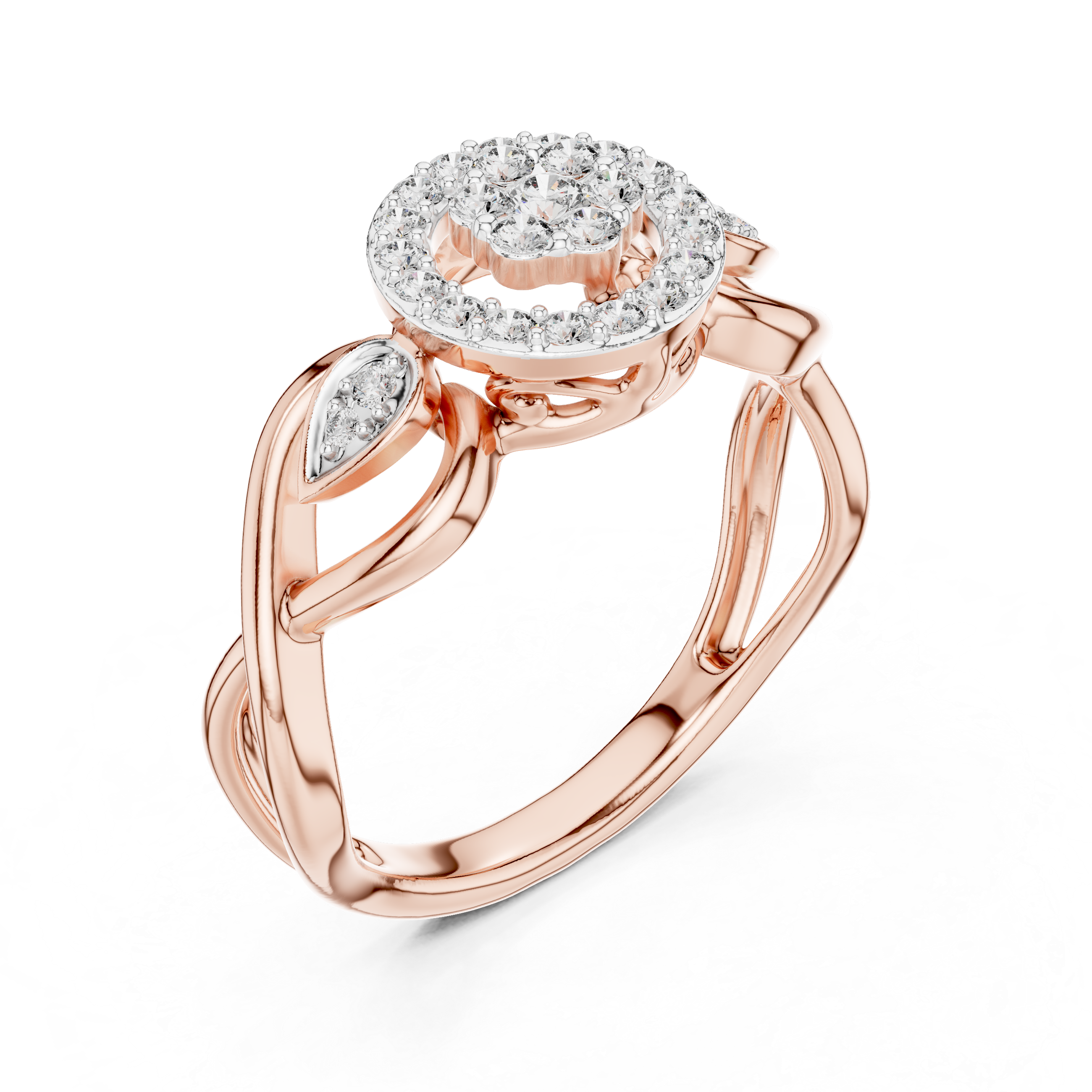 Oval Halo Lab-Grown Diamond Ring | Rose Gold | IGI Certified | Kiashaa Jewellery