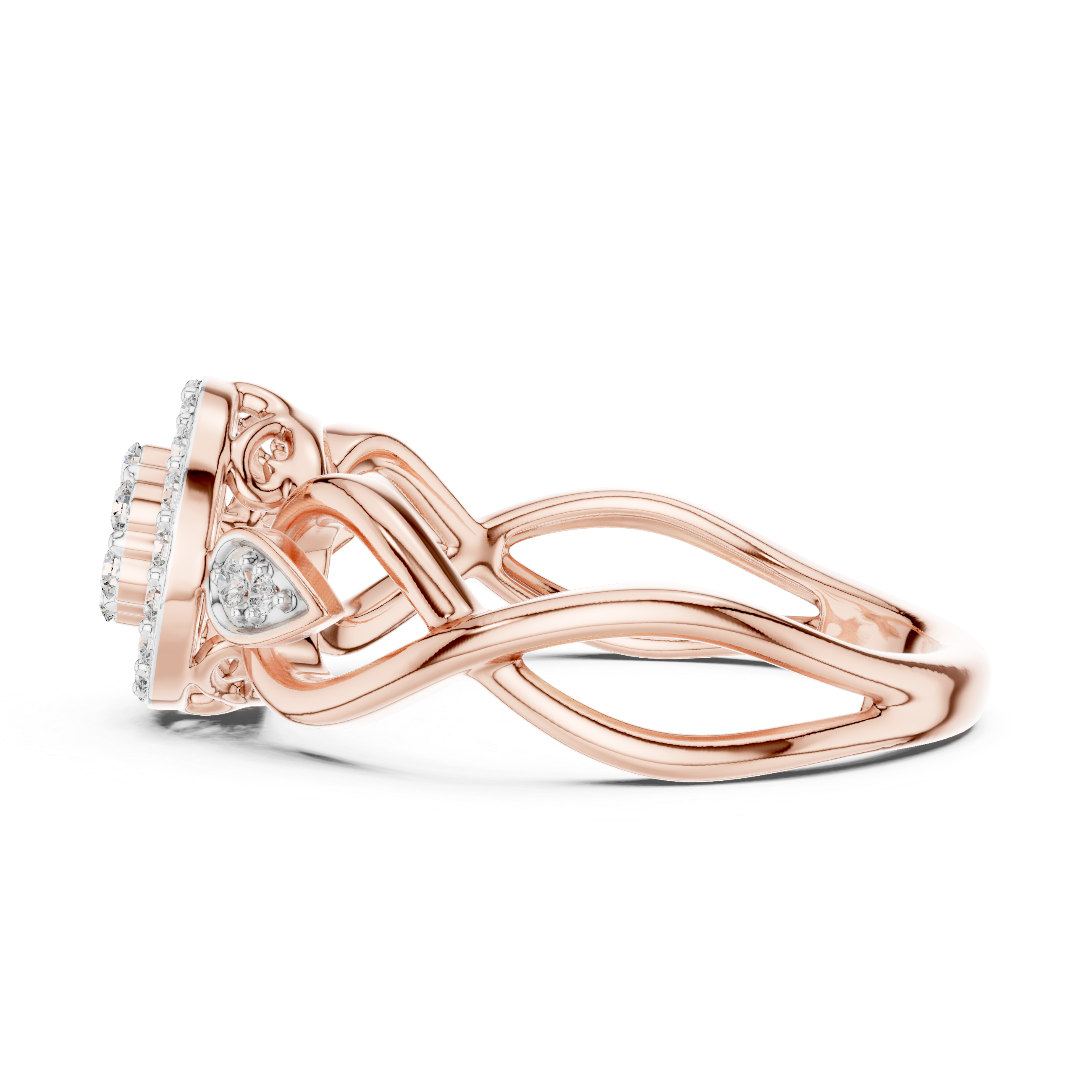 Oval Halo Lab-Grown Diamond Ring | Rose Gold | IGI Certified | Kiashaa Jewellery