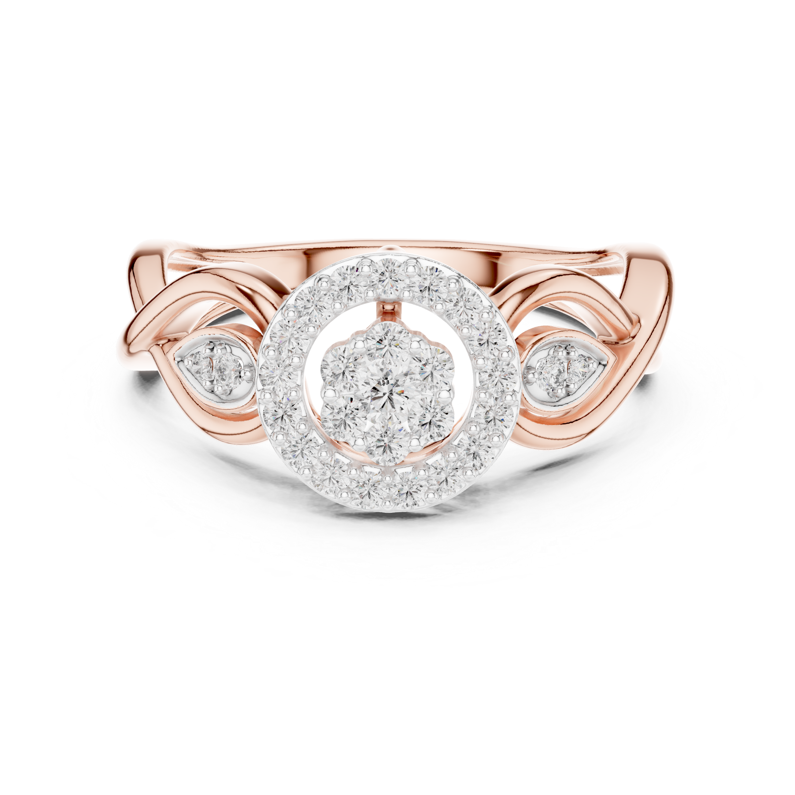 Oval Halo Lab-Grown Diamond Ring | Rose Gold | IGI Certified | Kiashaa Jewellery