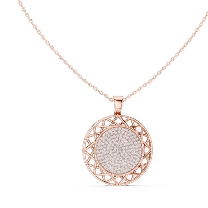 Geometric Openwork Diamond Pendant | 14K & 18K Gold | IGI Certified