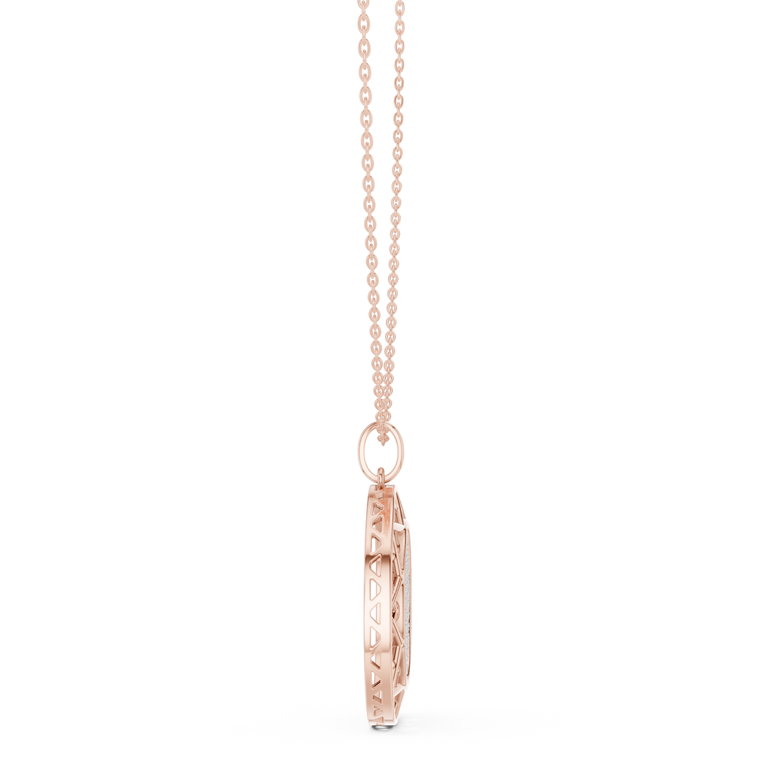 Geometric Openwork Diamond Pendant | 14K & 18K Gold | IGI Certified