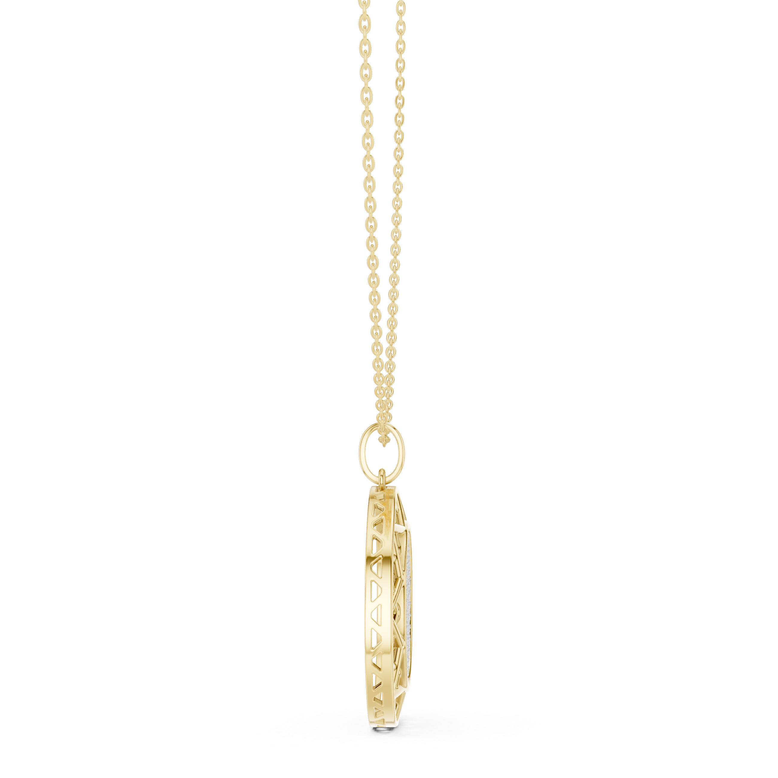 Geometric Openwork Diamond Pendant | 14K & 18K Gold | IGI Certified