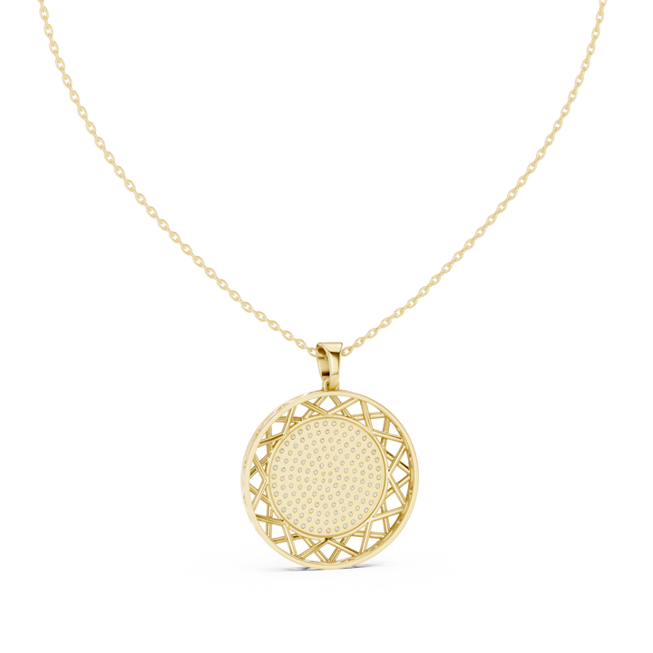 Geometric Openwork Diamond Pendant | 14K & 18K Gold | IGI Certified