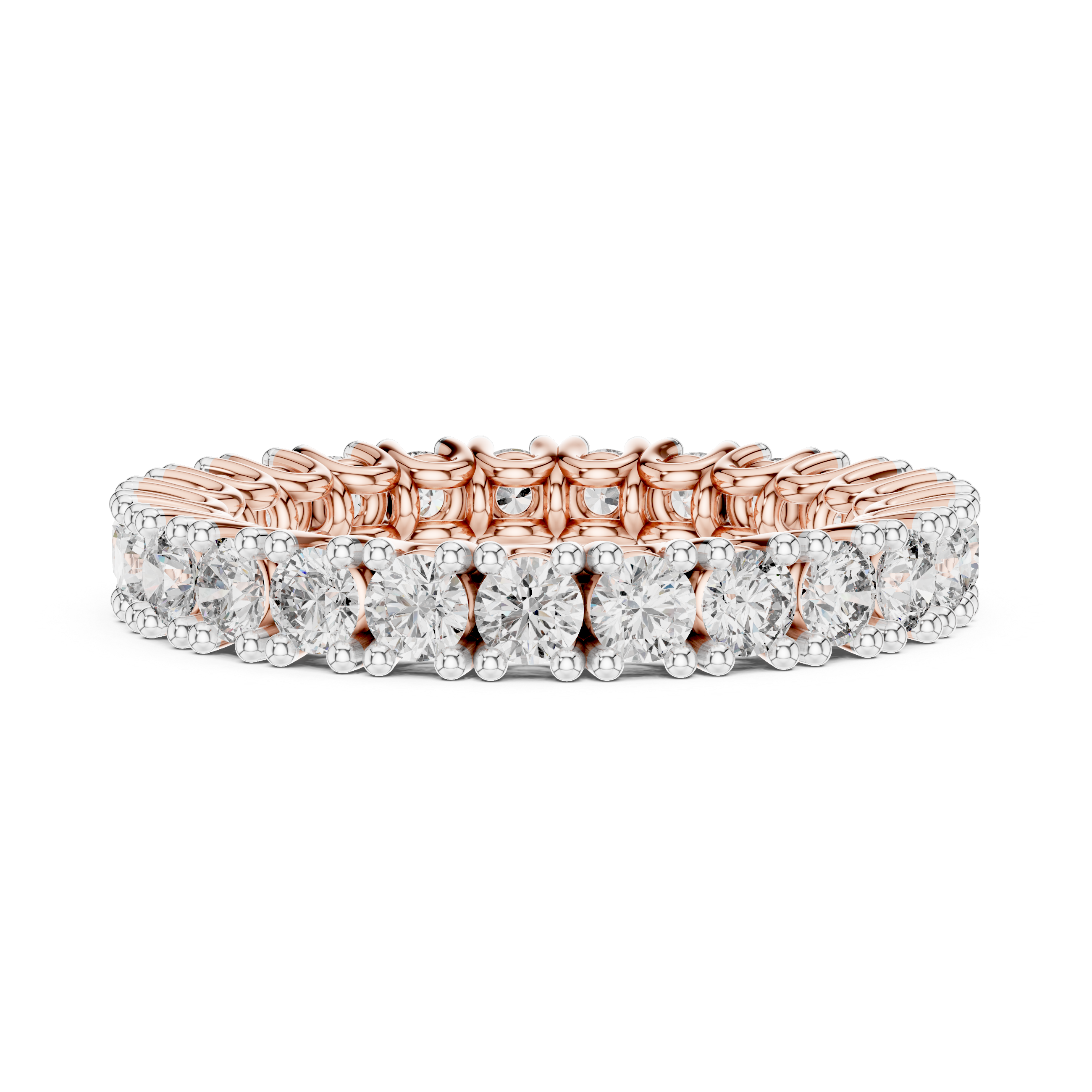 Round Cut Lab-Grown Diamond Eternity Band Ring | IGI Certified | Kiashaa Jewellery