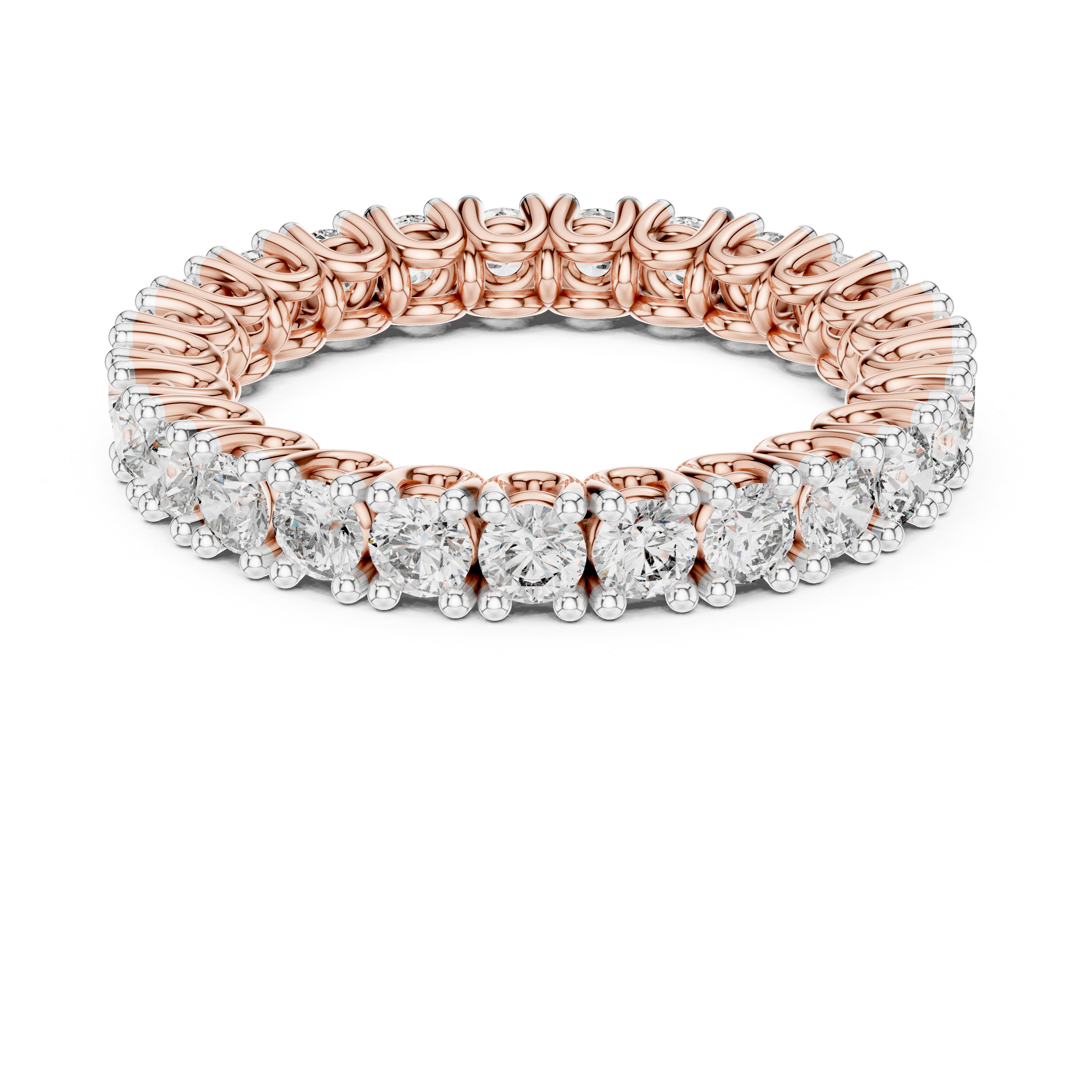 Round Cut Lab-Grown Diamond Eternity Band Ring | IGI Certified | Kiashaa Jewellery