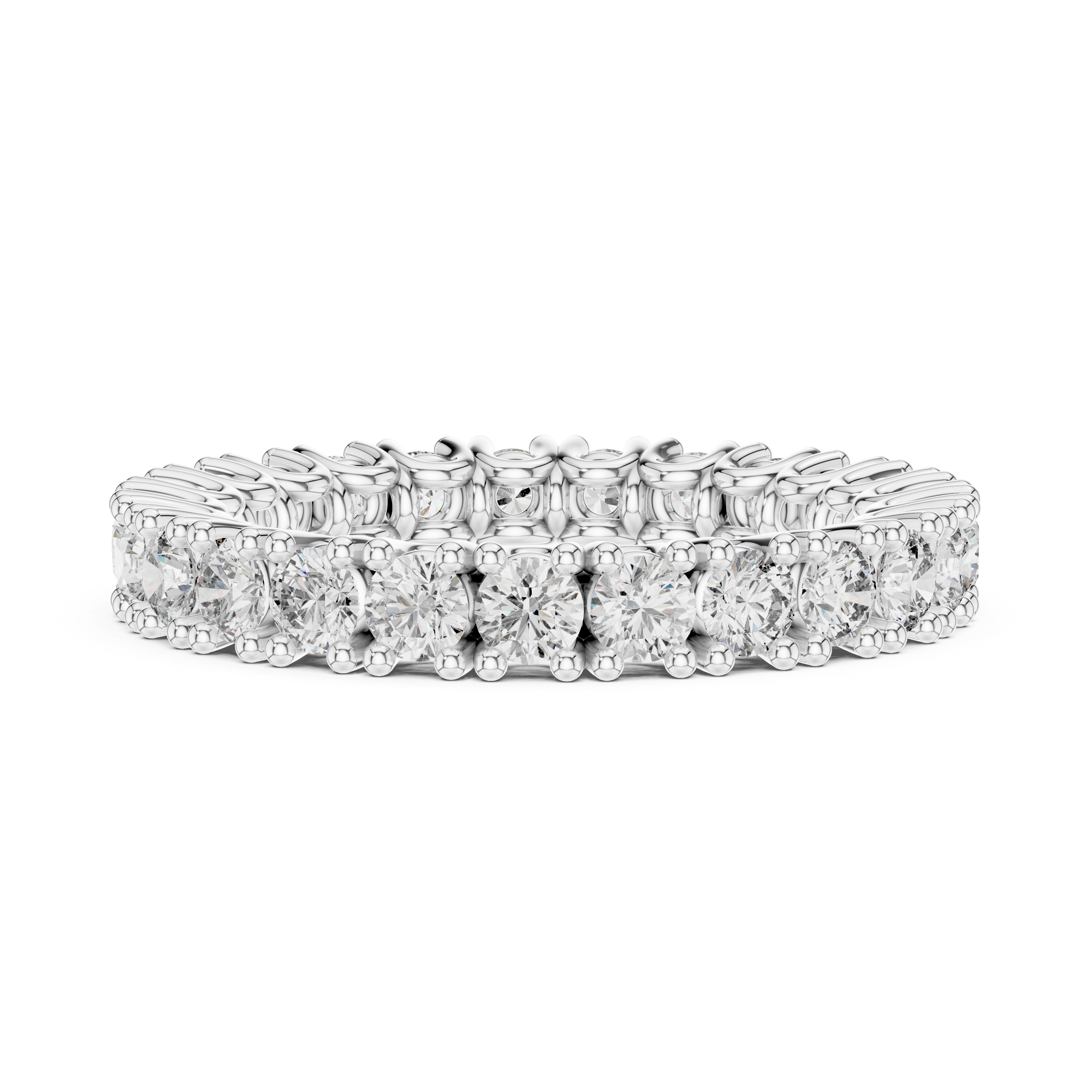 Round Cut Lab-Grown Diamond Eternity Band Ring | IGI Certified | Kiashaa Jewellery