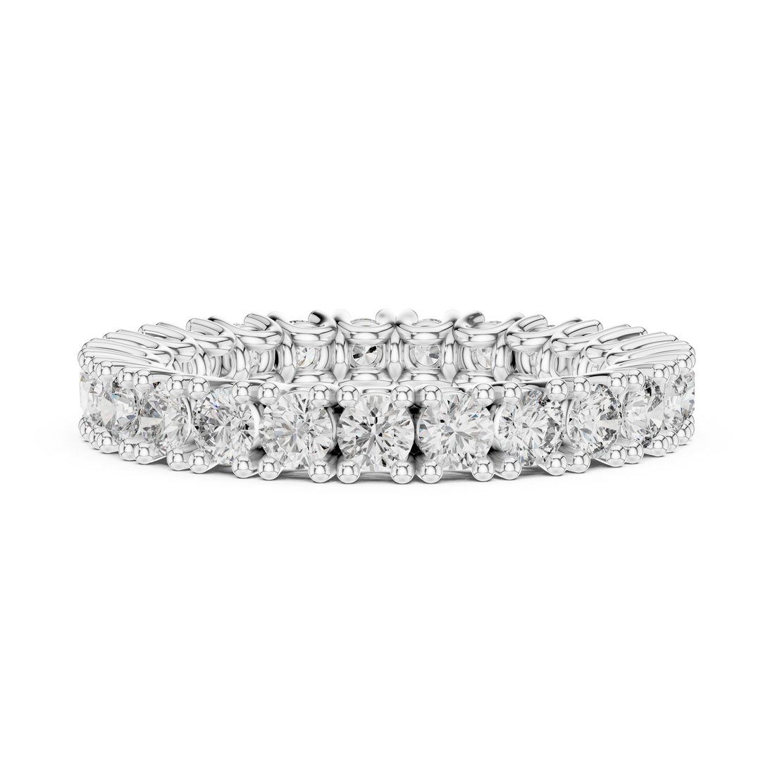 Round Cut Lab-Grown Diamond Eternity Band Ring | IGI Certified | Kiashaa Jewellery
