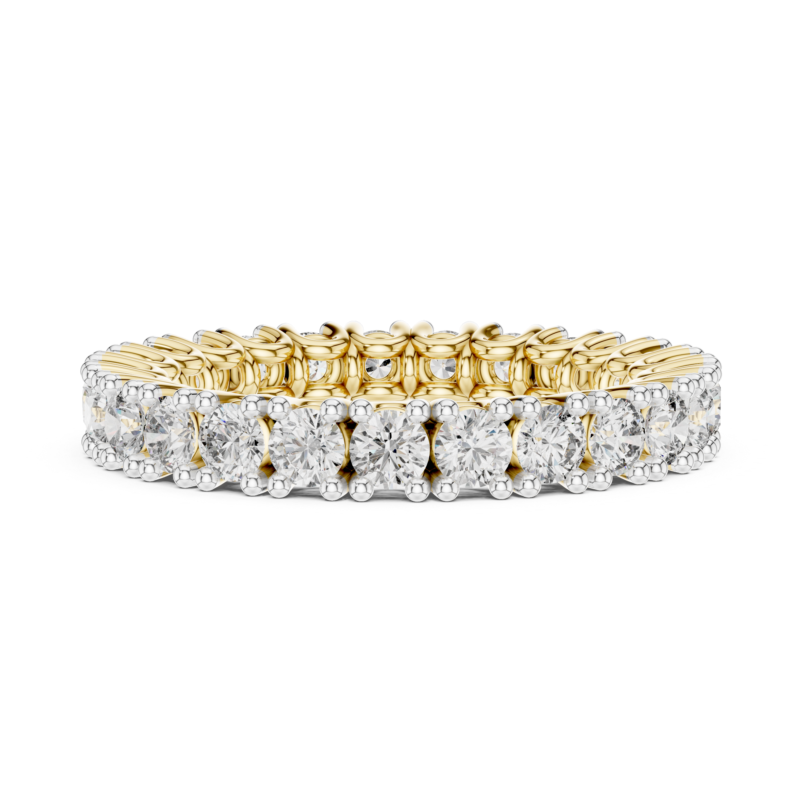 Round Cut Lab-Grown Diamond Eternity Band Ring | IGI Certified | Kiashaa Jewellery
