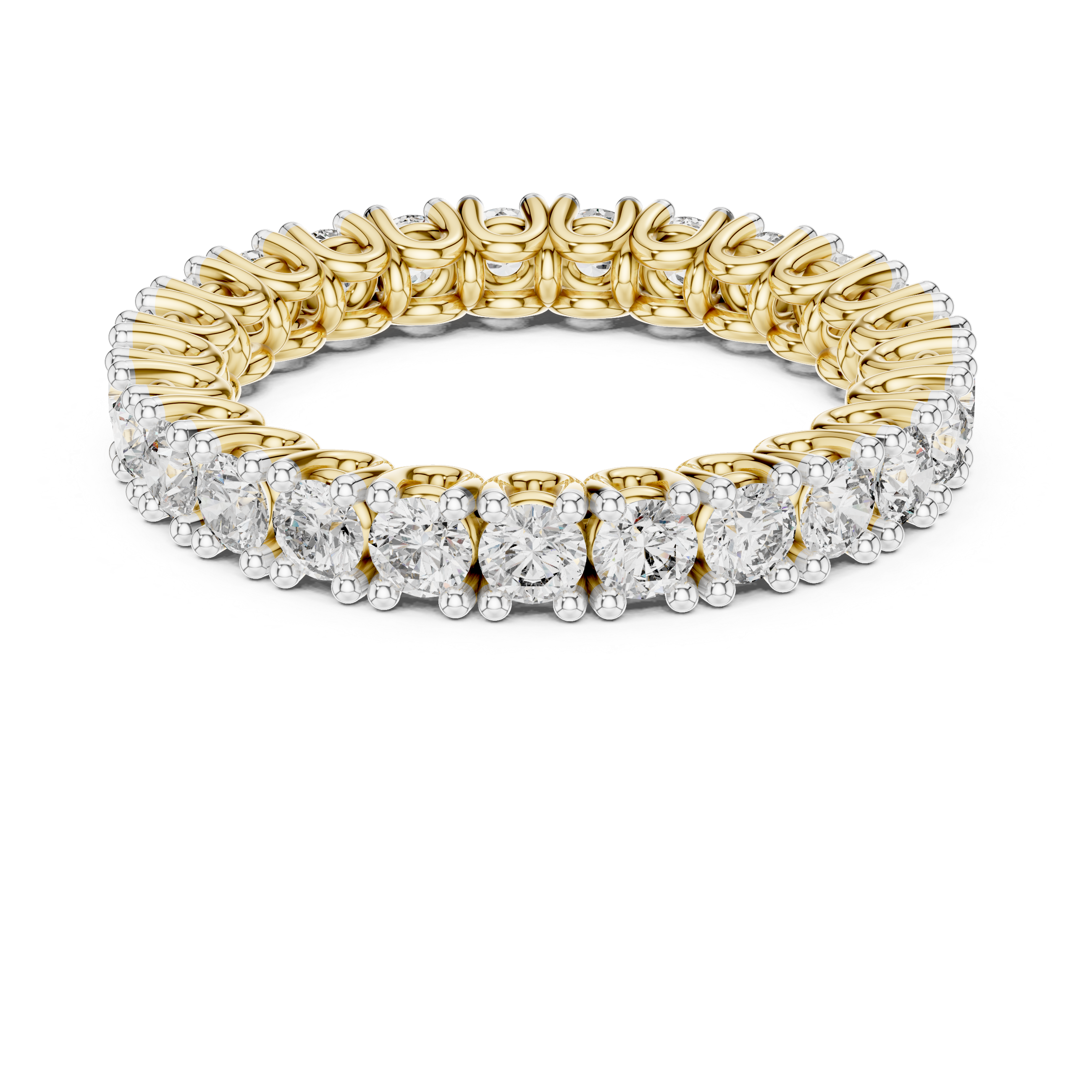 Round Cut Lab-Grown Diamond Eternity Band Ring | IGI Certified | Kiashaa Jewellery