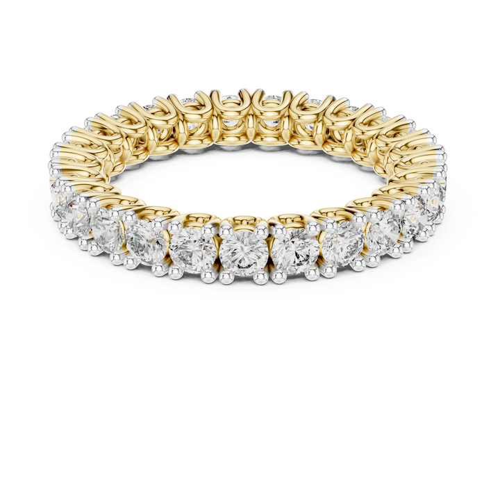 Round Cut Lab-Grown Diamond Eternity Band Ring | IGI Certified | Kiashaa Jewellery