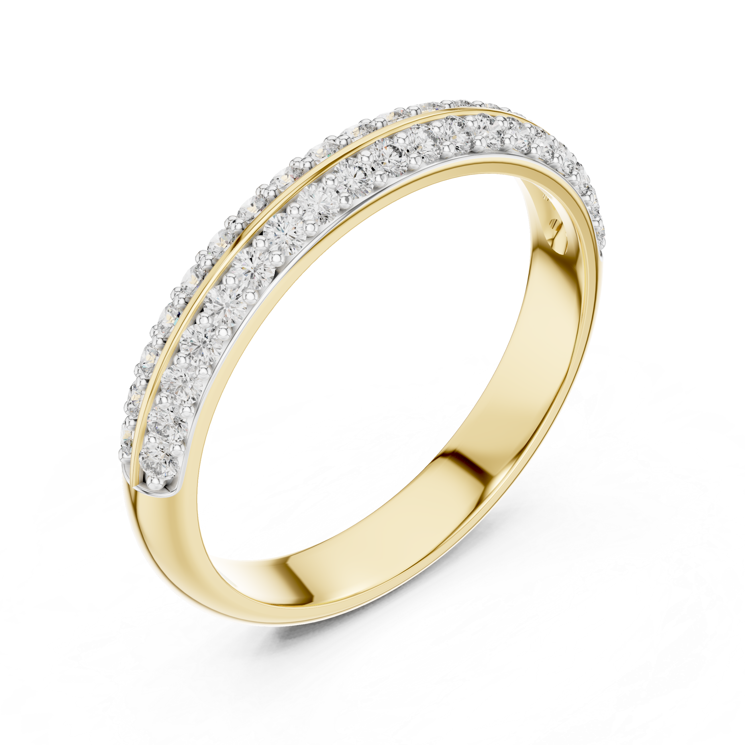 Double Row Lab-Grown Diamond Band Ring | IGI Certified | Kiashaa Jewellery