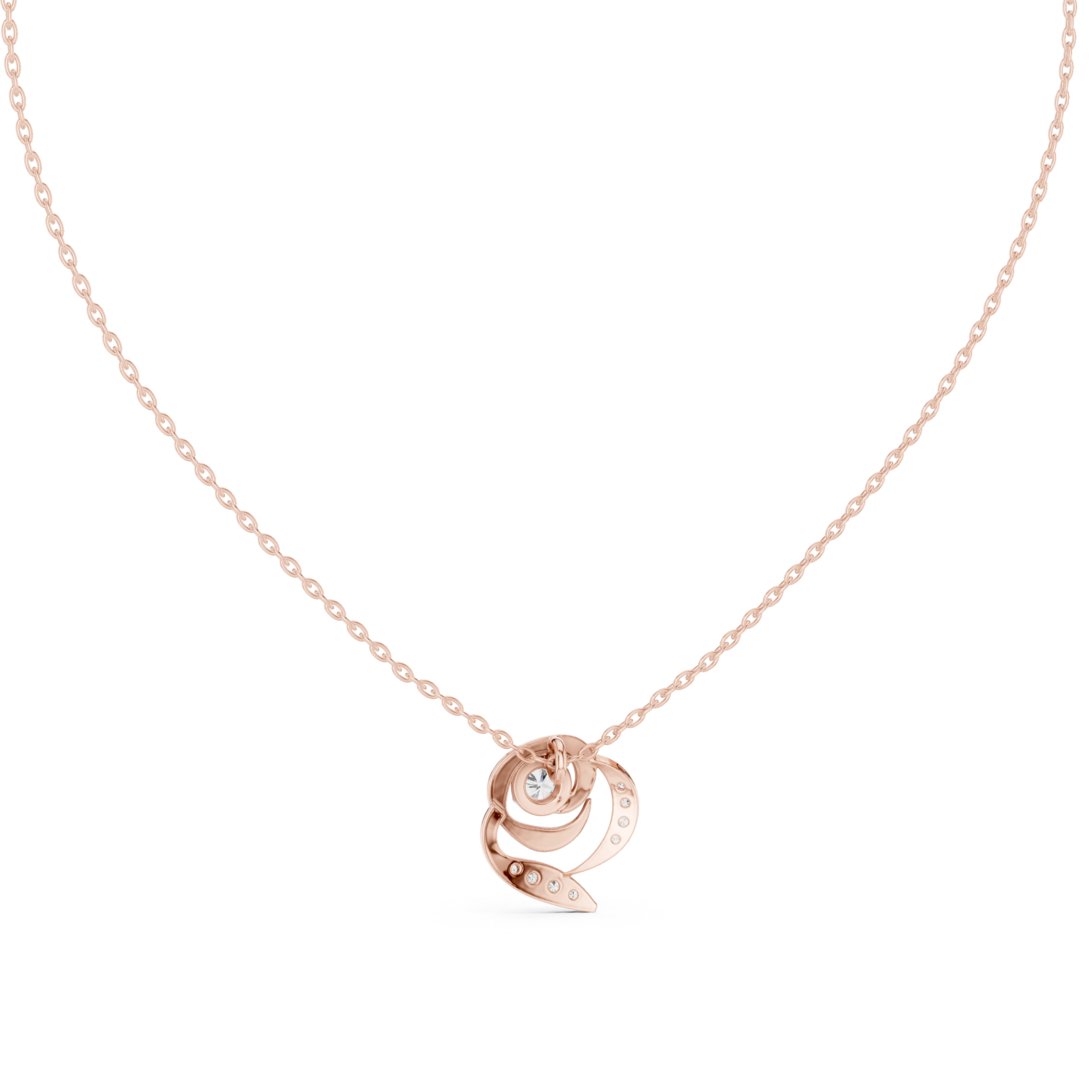 Rose Diamond Pendant | 14K & 18K Gold | IGI Certified