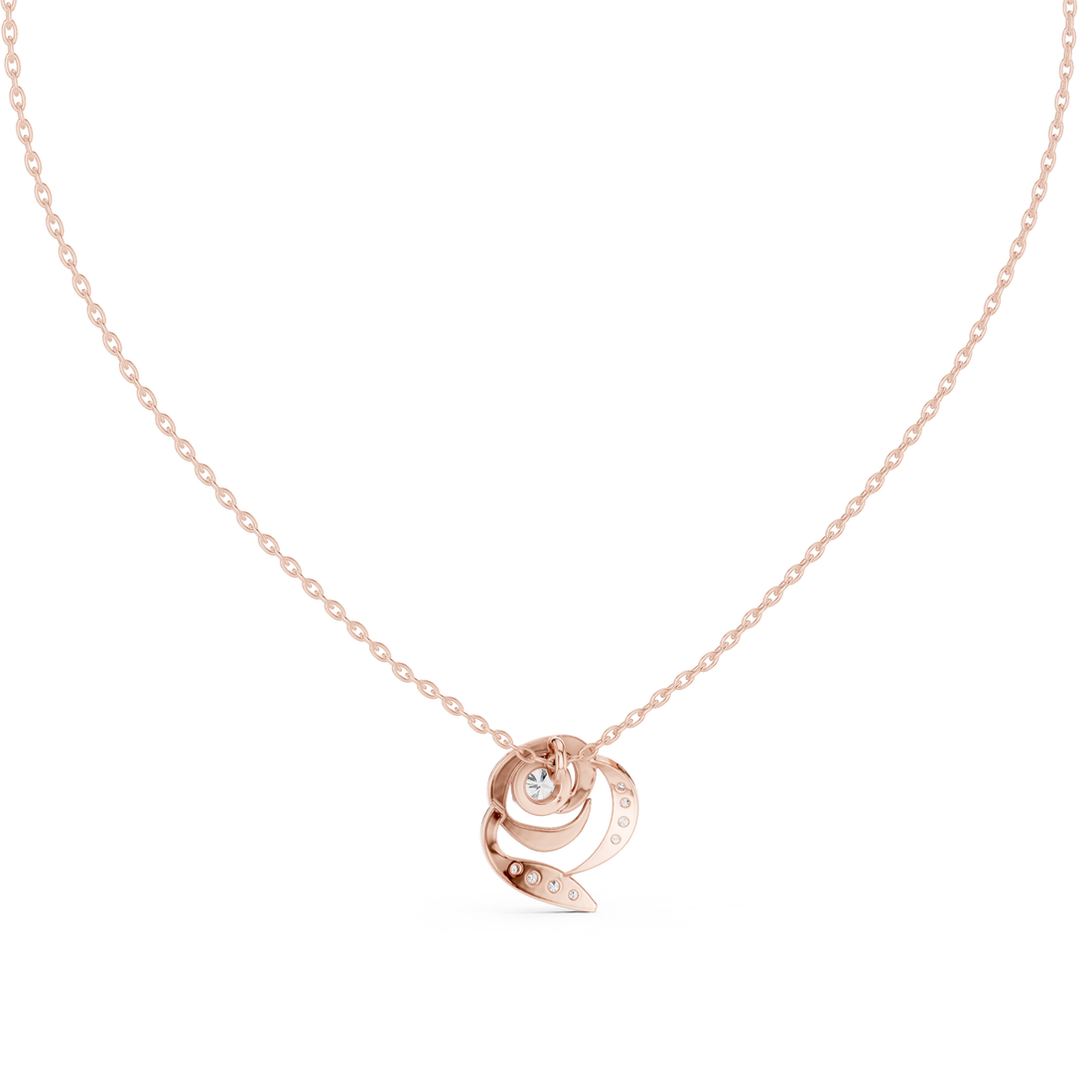 Rose Diamond Pendant | 14K & 18K Gold | IGI Certified