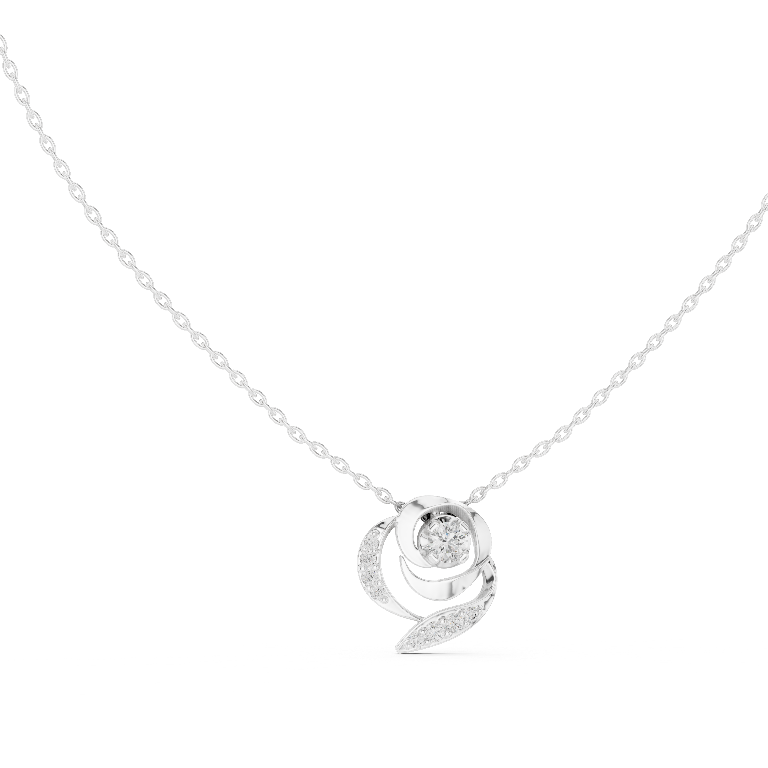 Rose Diamond Pendant | 14K & 18K Gold | IGI Certified