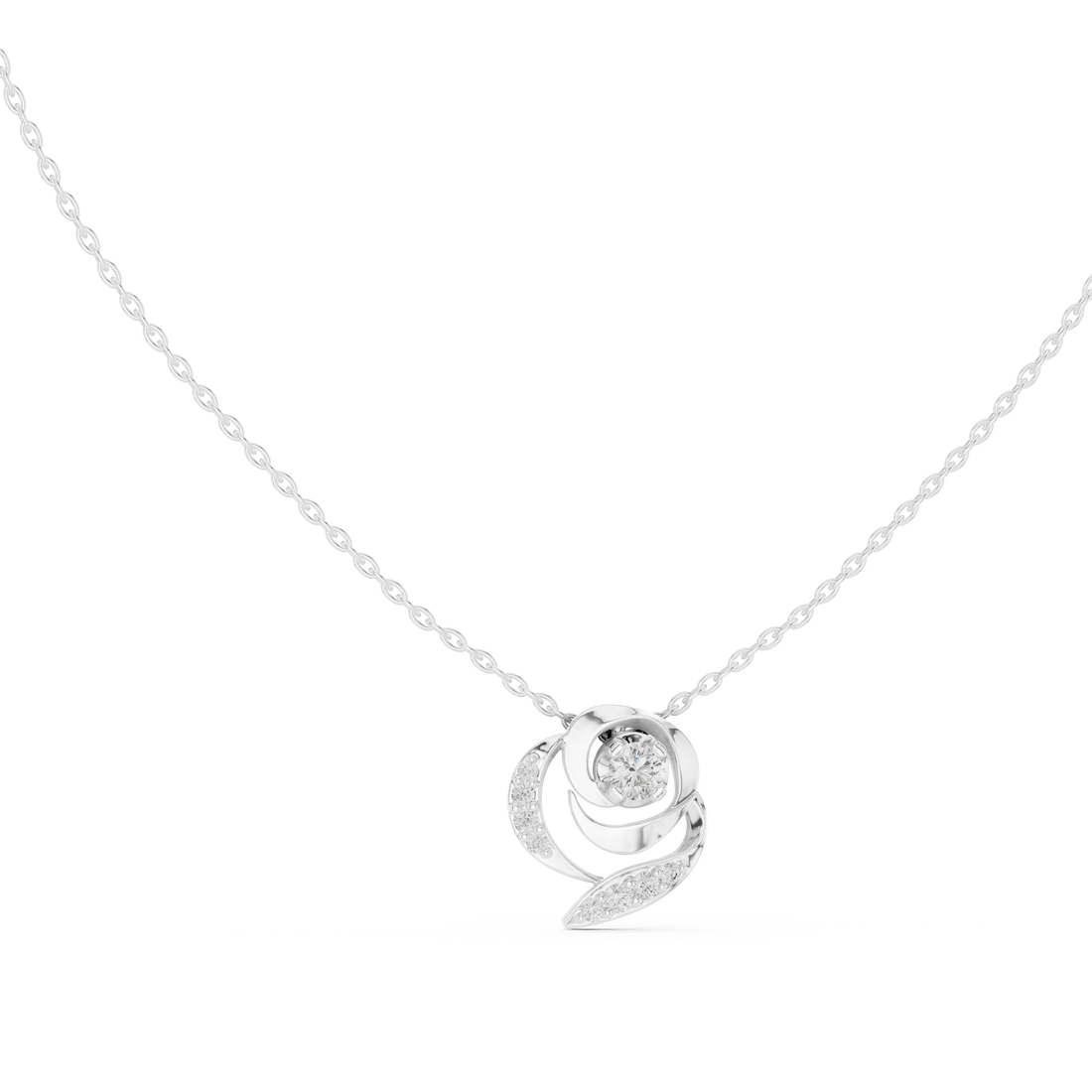 Rose Diamond Pendant | 14K & 18K Gold | IGI Certified