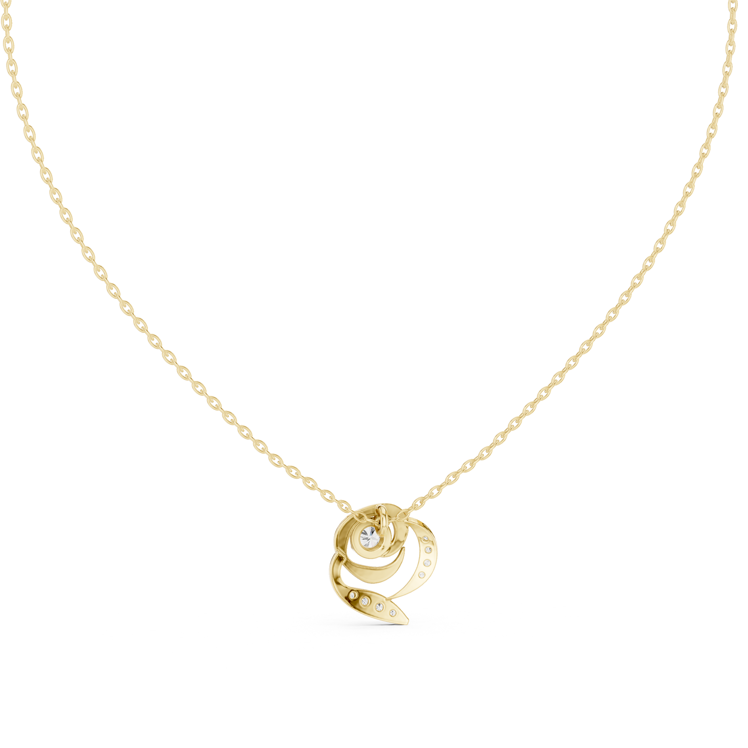 Rose Diamond Pendant | 14K & 18K Gold | IGI Certified