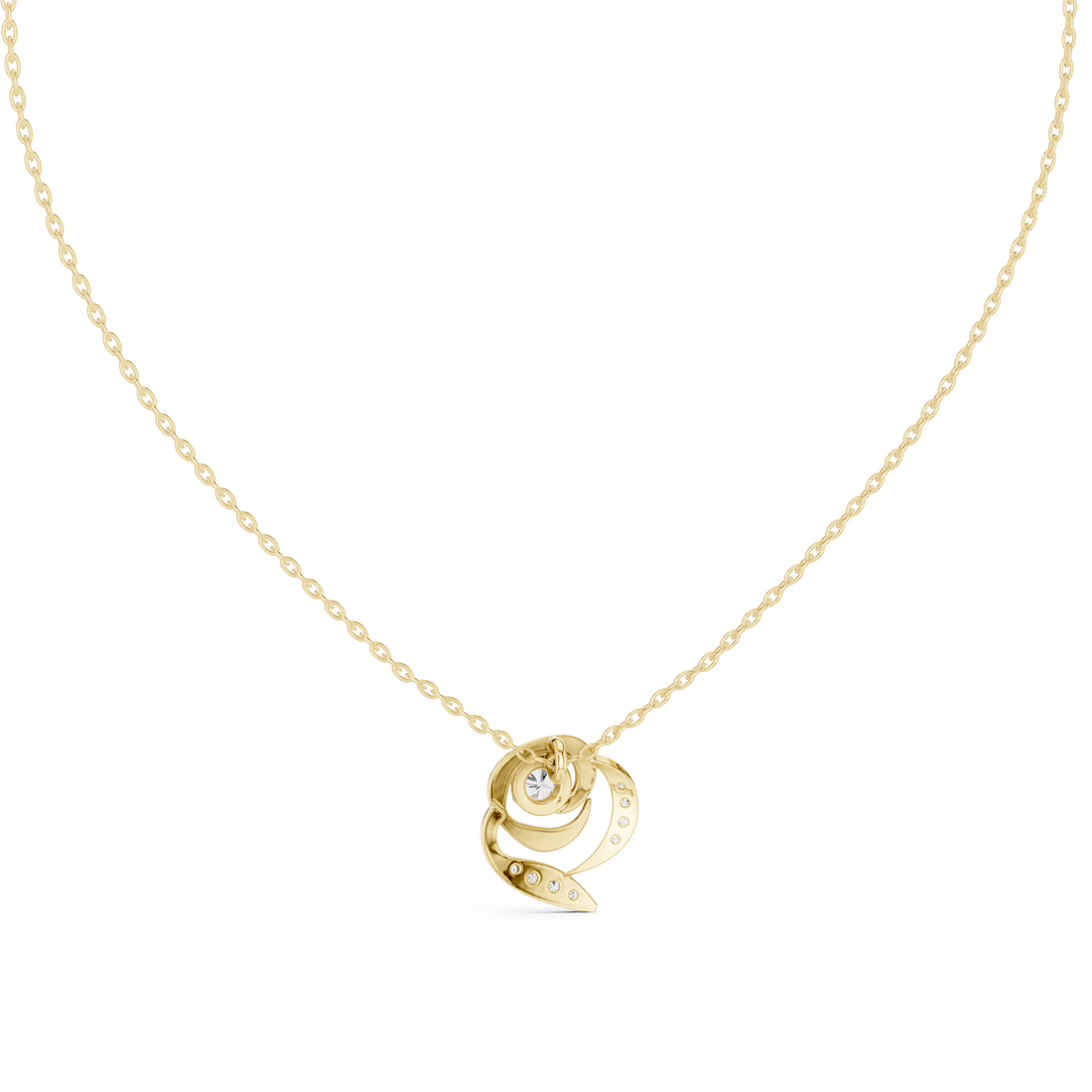 Rose Diamond Pendant | 14K & 18K Gold | IGI Certified